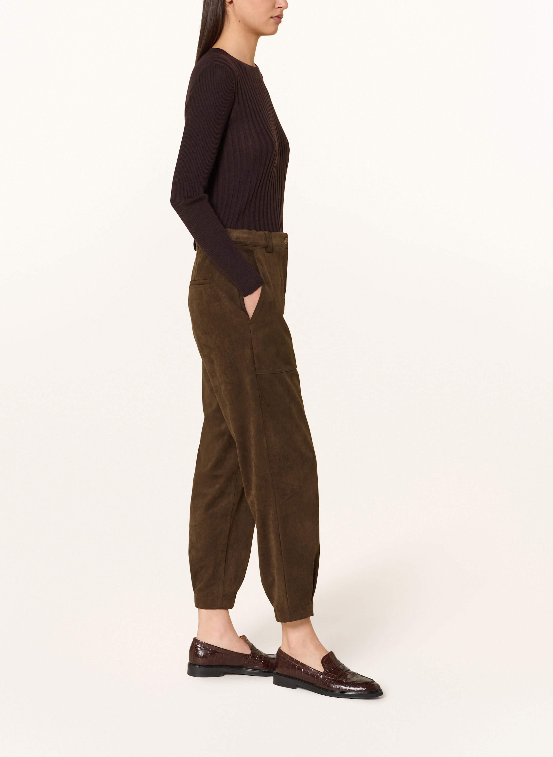 Thumbnail - Cambio Hose Kiss In Lederoptik braun