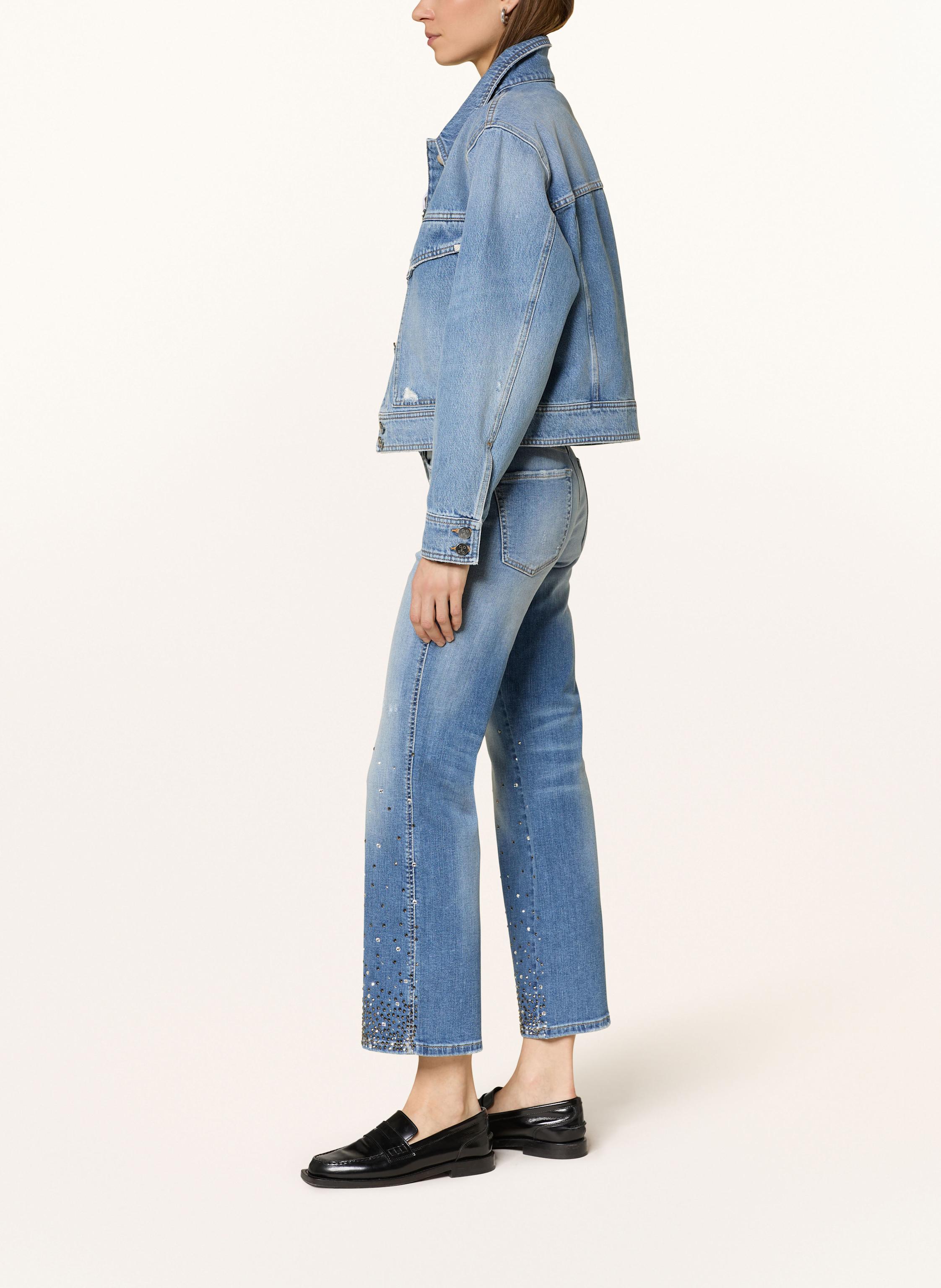Thumbnail - Cambio Jeans Francesa Mit Schmucksteinbesatz blau