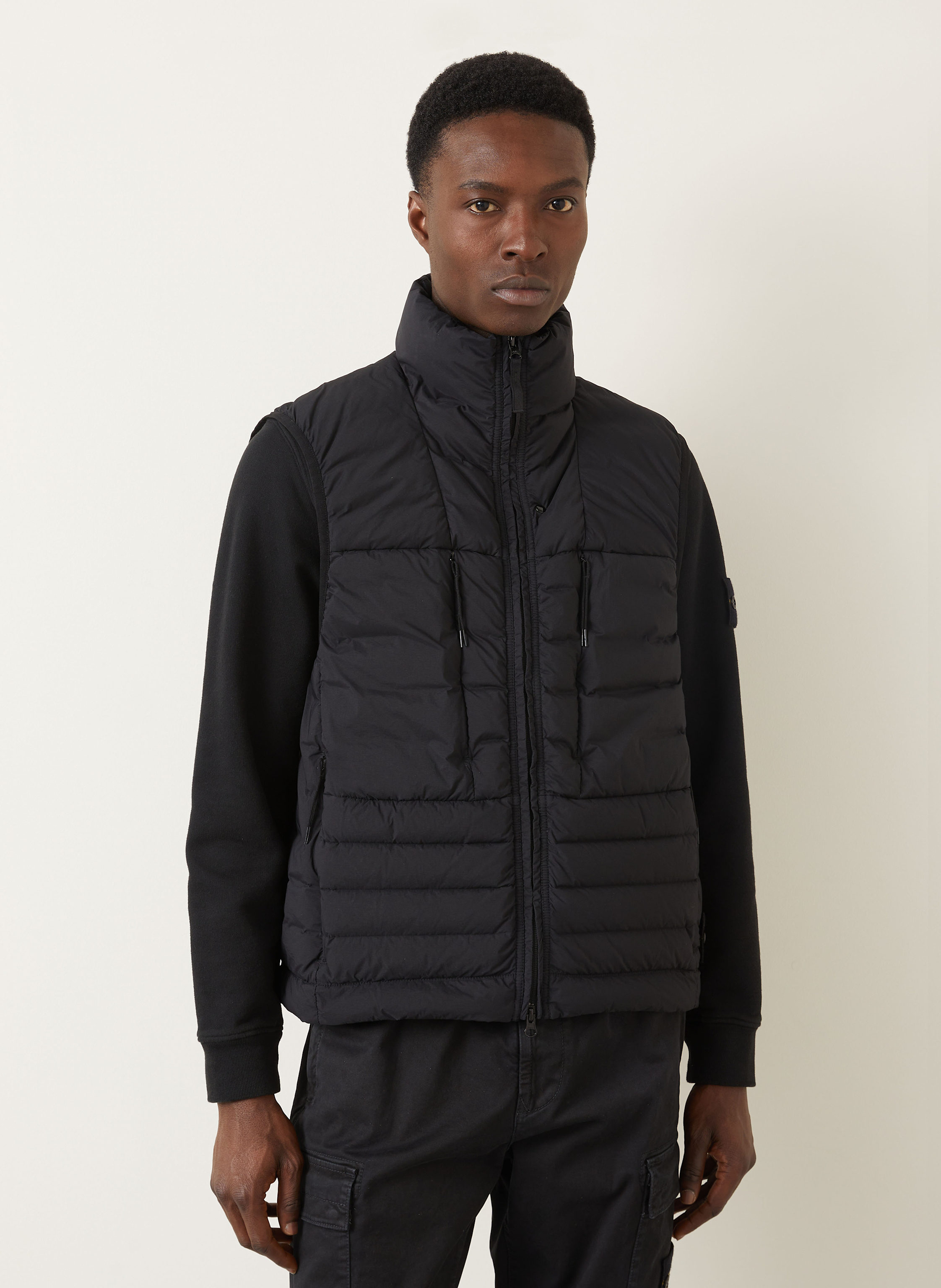 Thumbnail - Stone Island Daunenweste schwarz