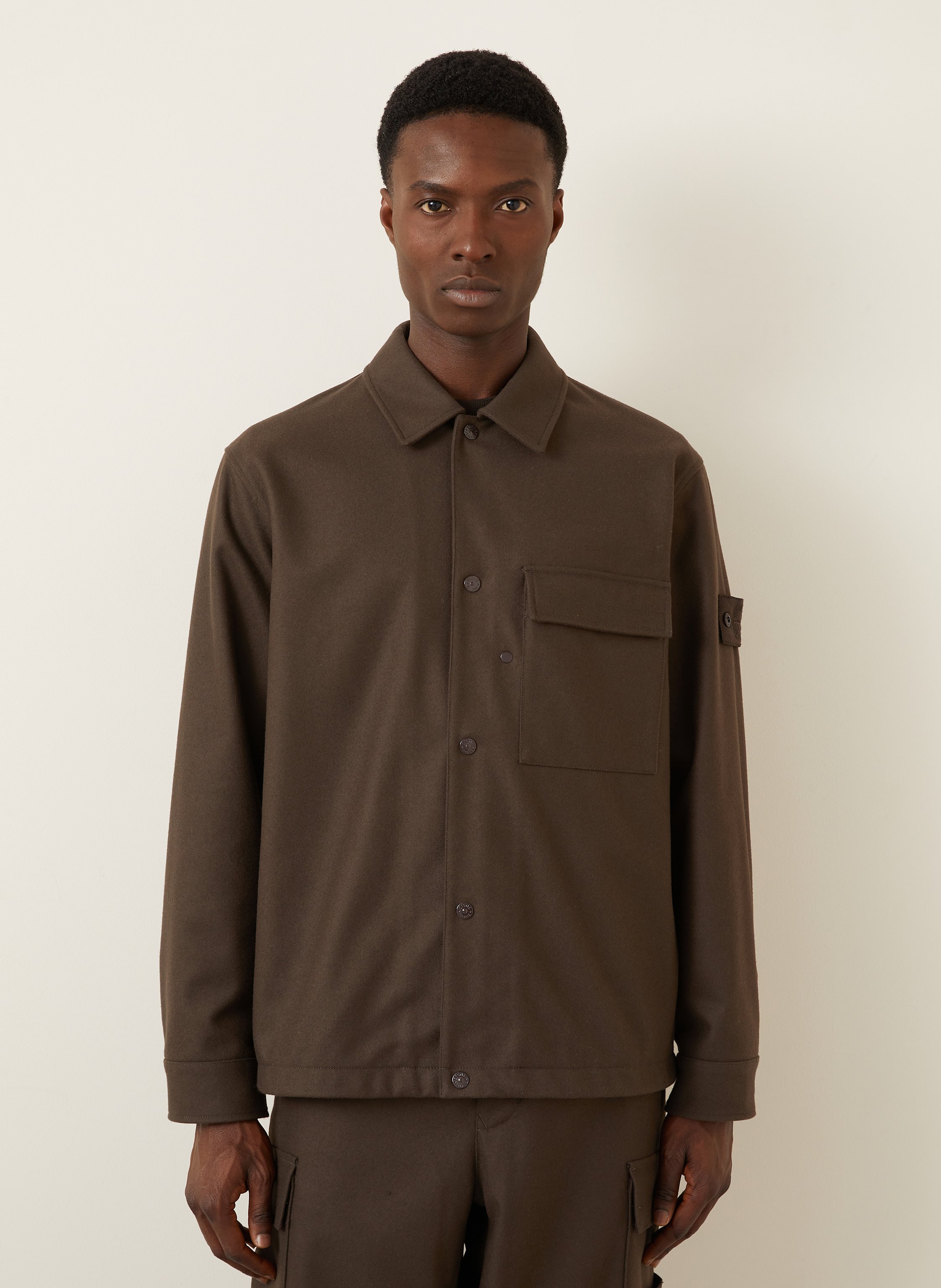 Thumbnail - Stone Island Flanell-Overshirt Ghost braun