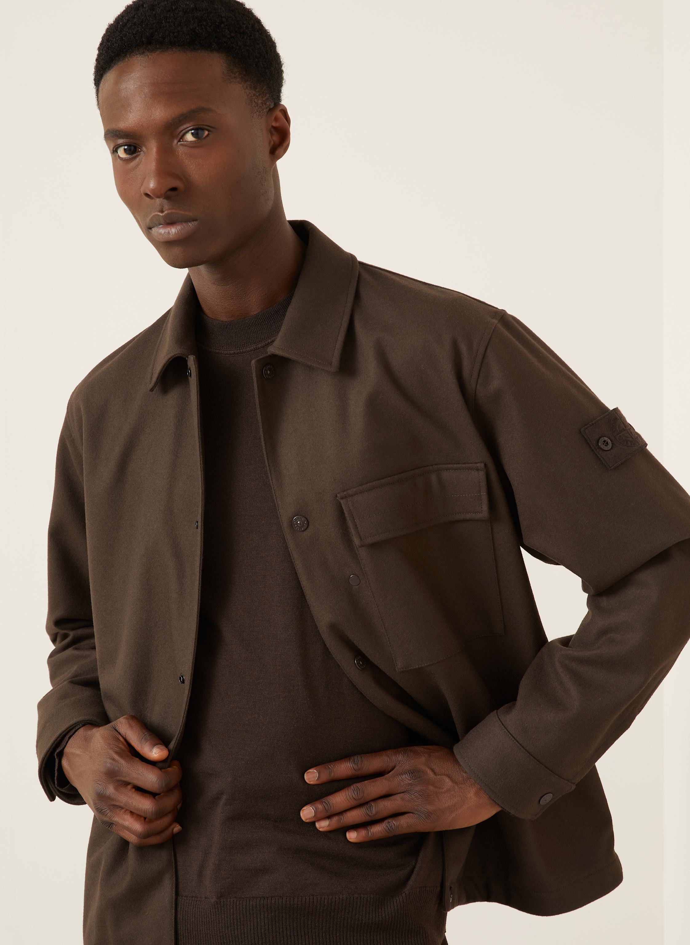 Thumbnail - Stone Island Flanell-Overshirt Ghost braun