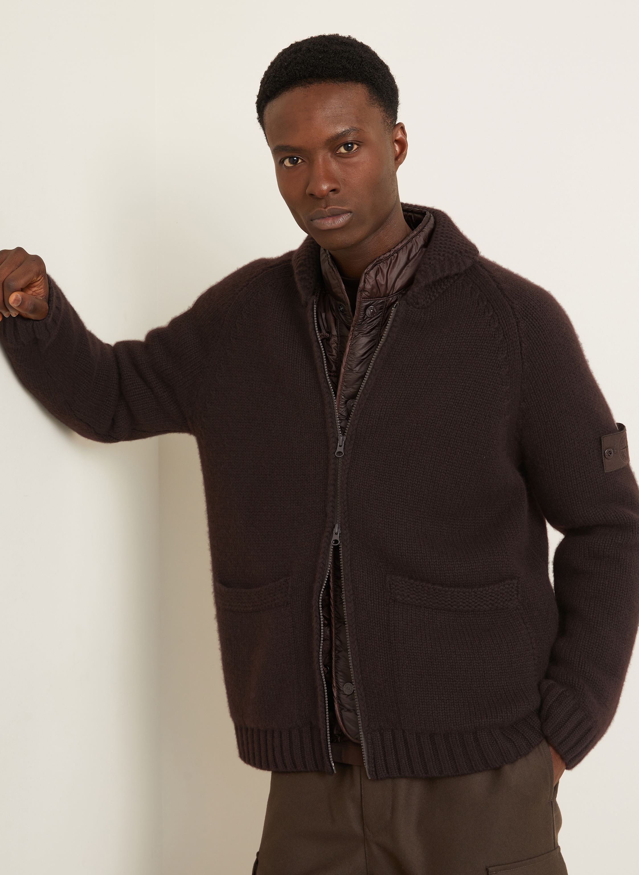 Thumbnail - Stone Island 2-In-1-Jacke Ghost braun