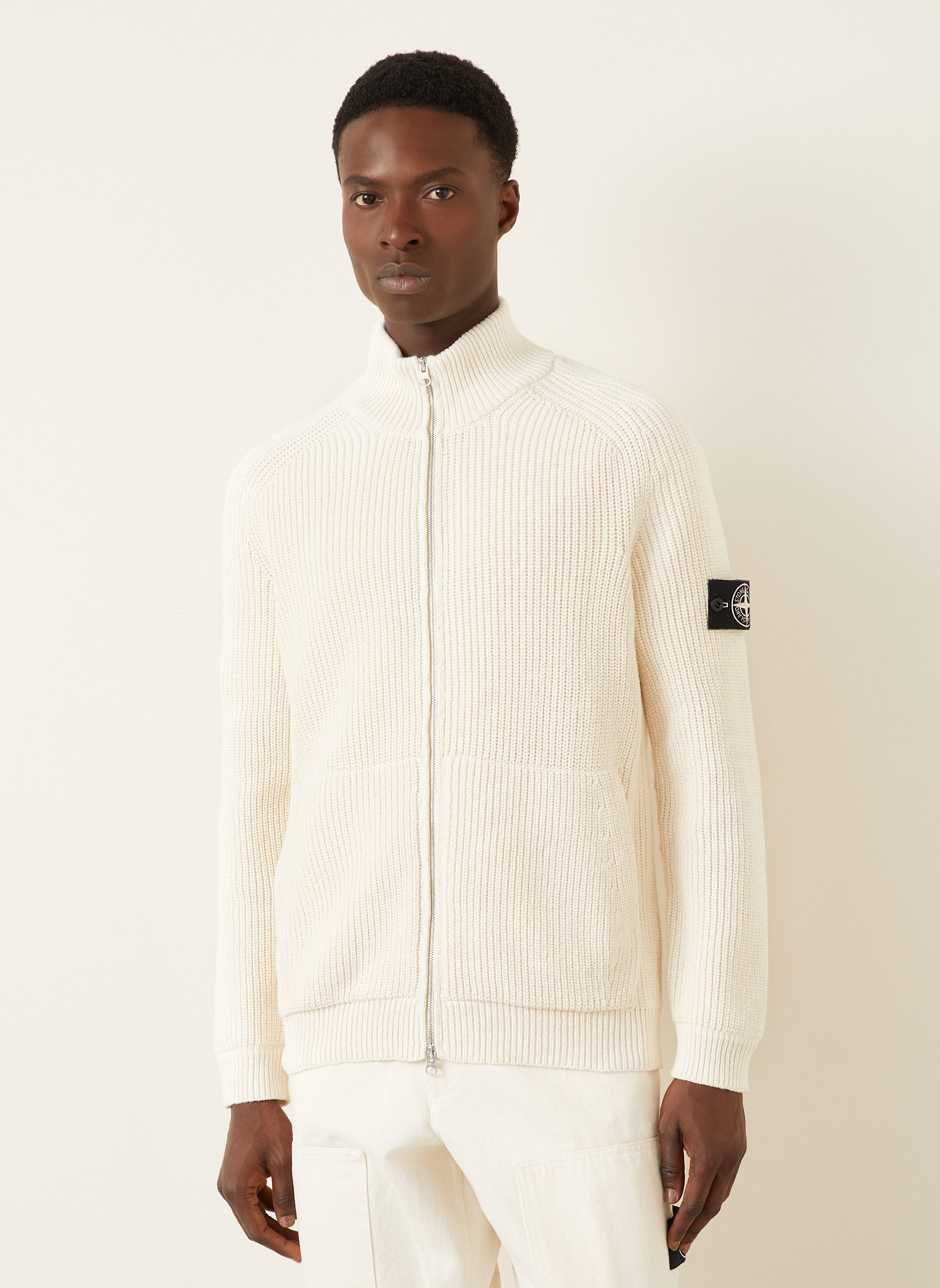 Thumbnail - Stone Island Strickjacke weiss