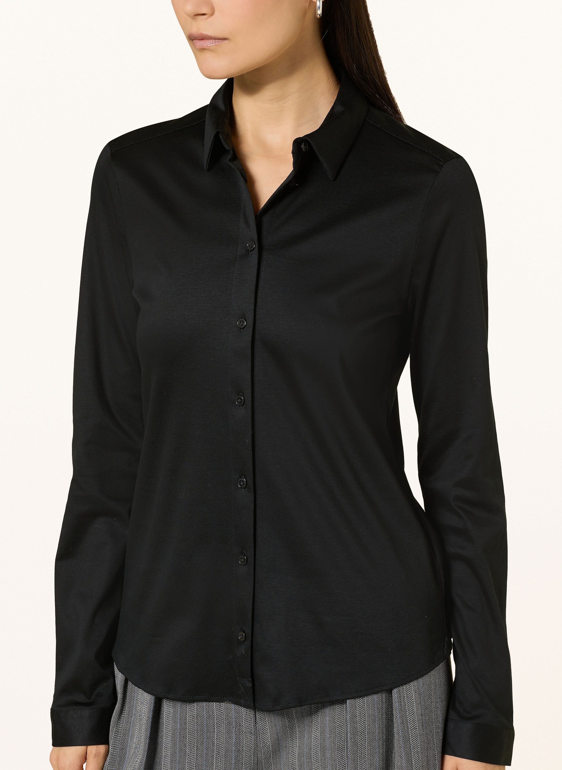 Thumbnail - Van Laack Hemdbluse Vl-Malis-Sv Aus Jersey schwarz