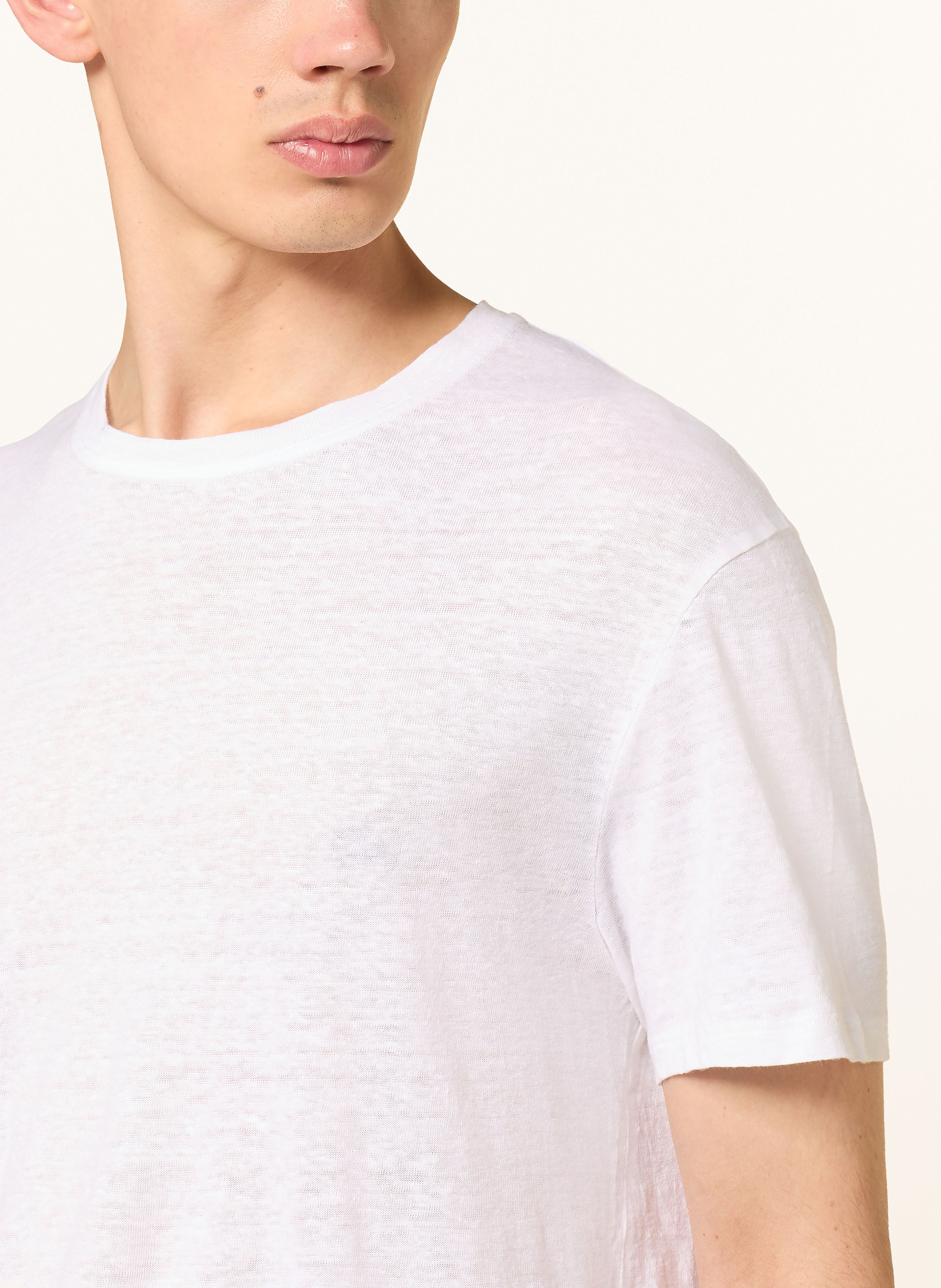 Thumbnail - Sandro T-Shirt Aus Leinen weiss