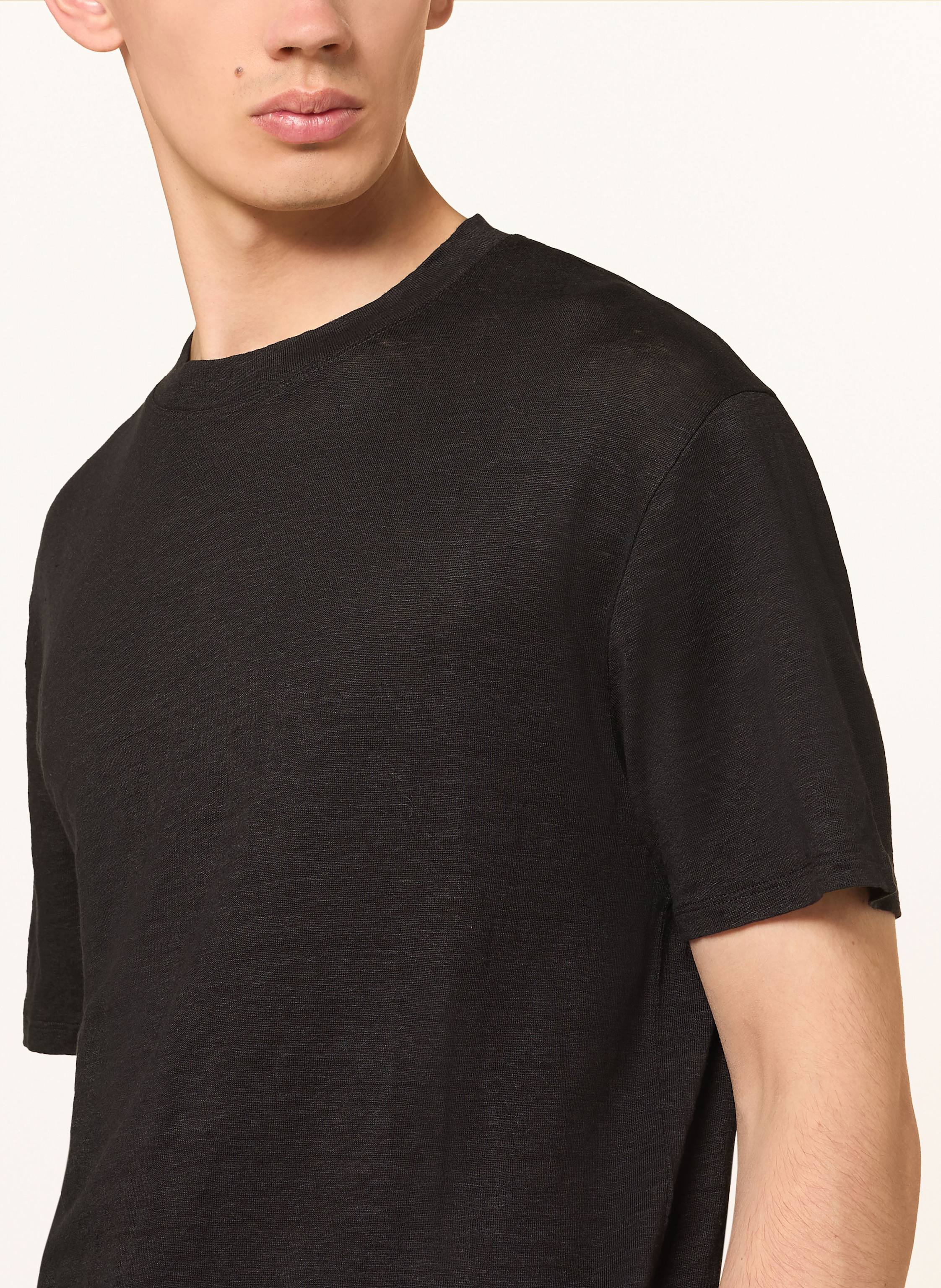 Thumbnail - Sandro T-Shirt Aus Leinen schwarz