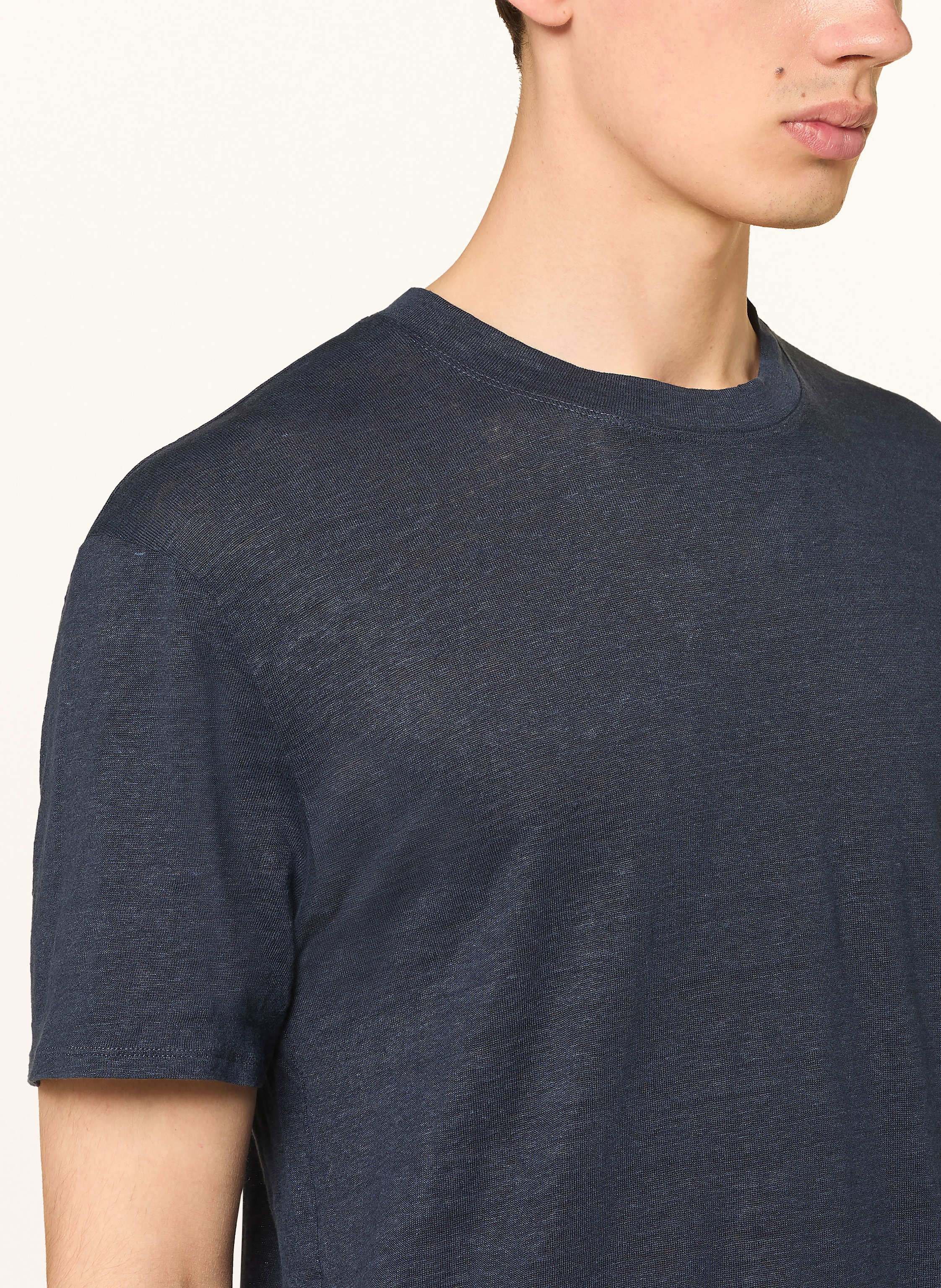 Thumbnail - Sandro T-Shirt Aus Leinen blau