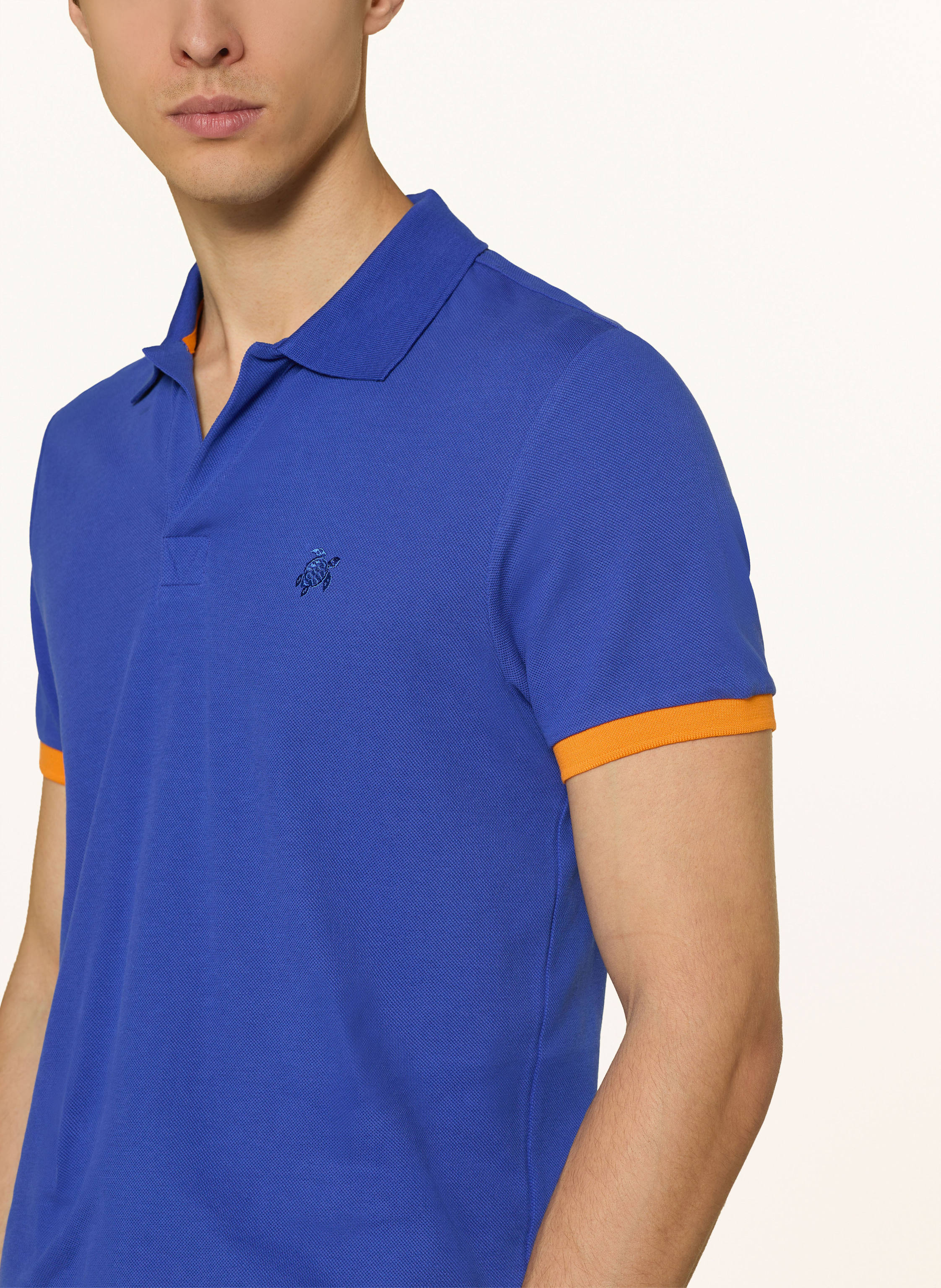 Thumbnail - Vilebrequin Piqué-Poloshirt Palatin Regular Fit blau
