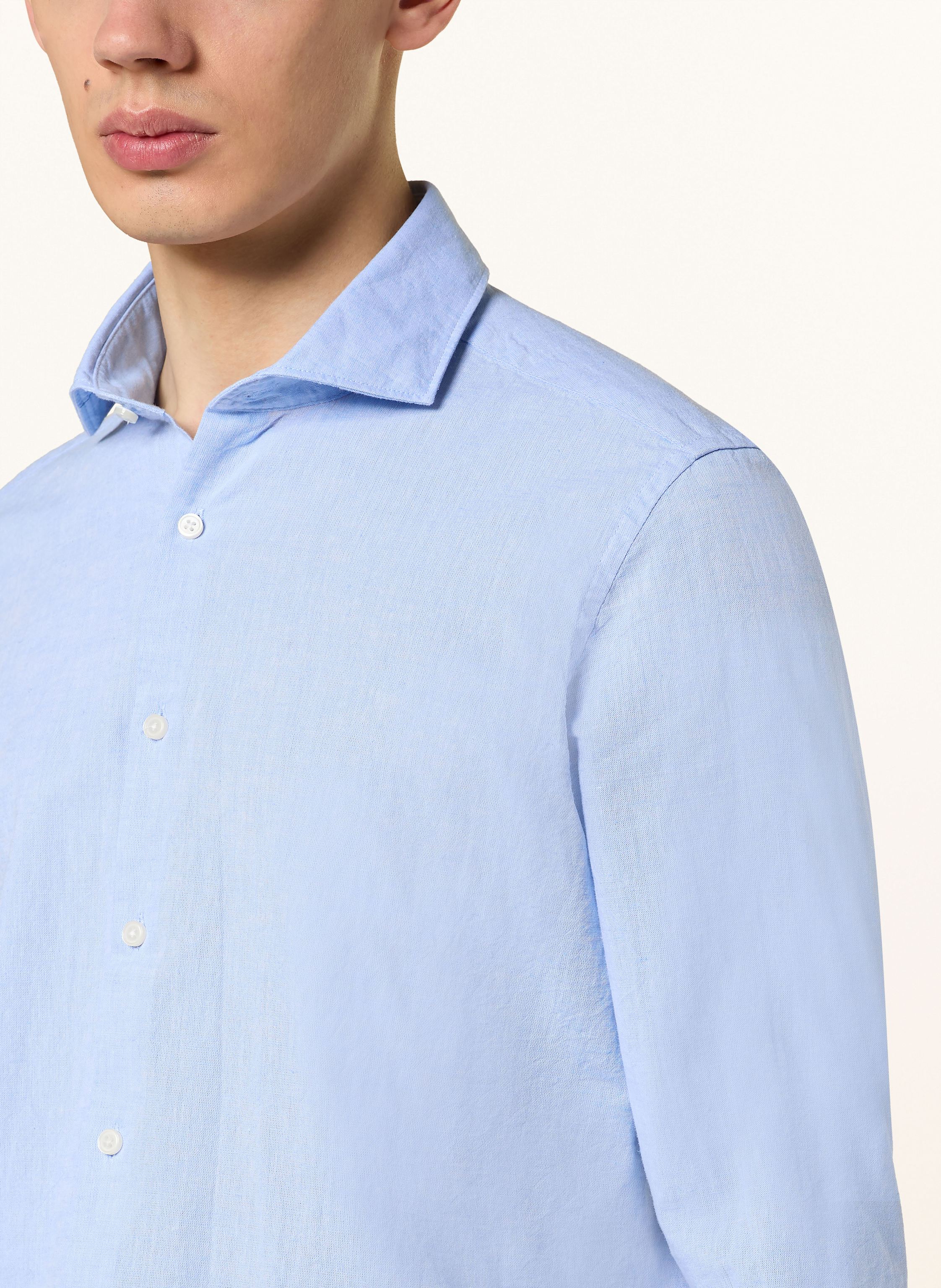 Thumbnail - Paul Hemd Slim Fit Mit Leinen blau