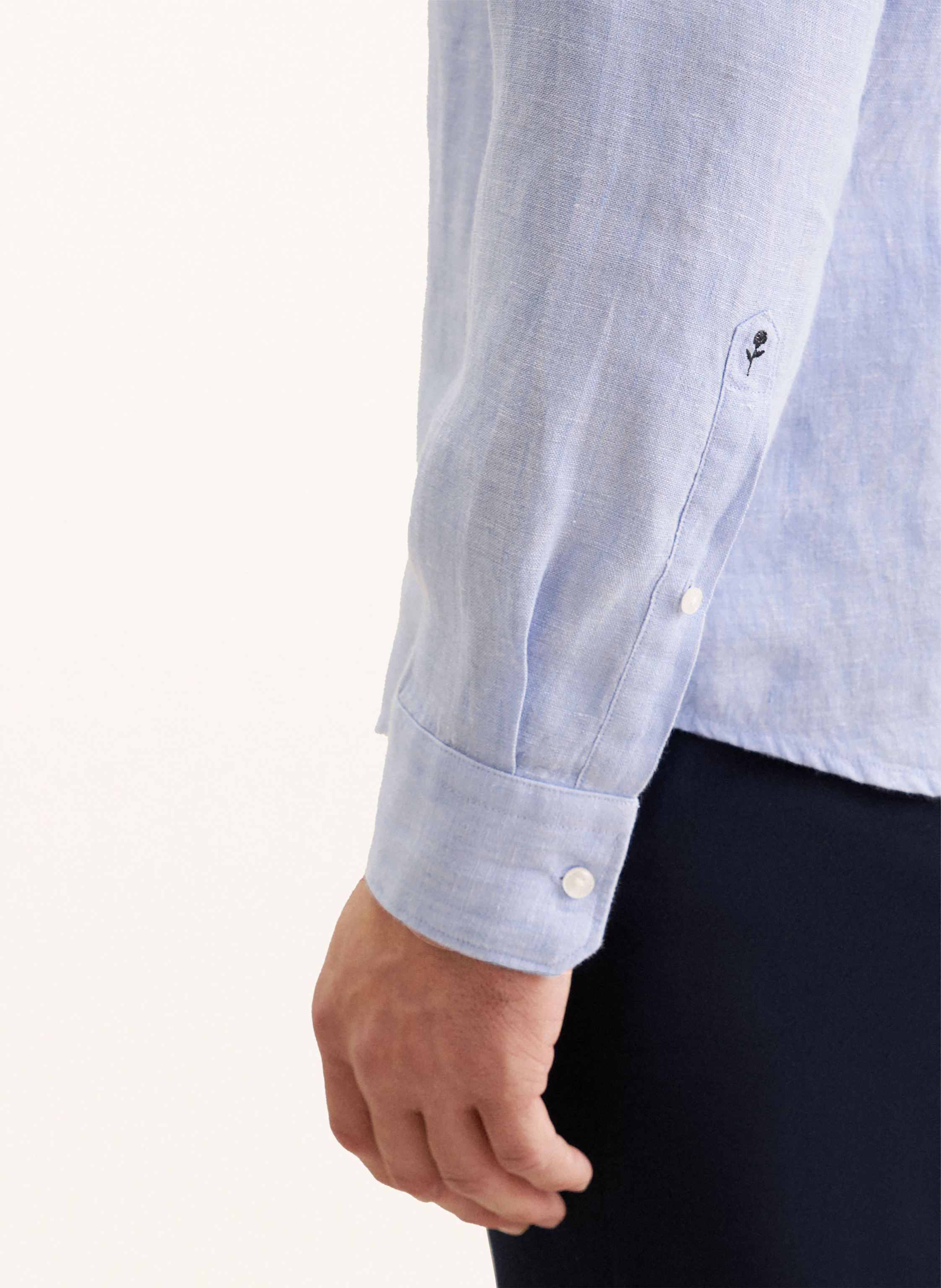 Thumbnail - Seidensticker Leinenhemd Slim Fit blau