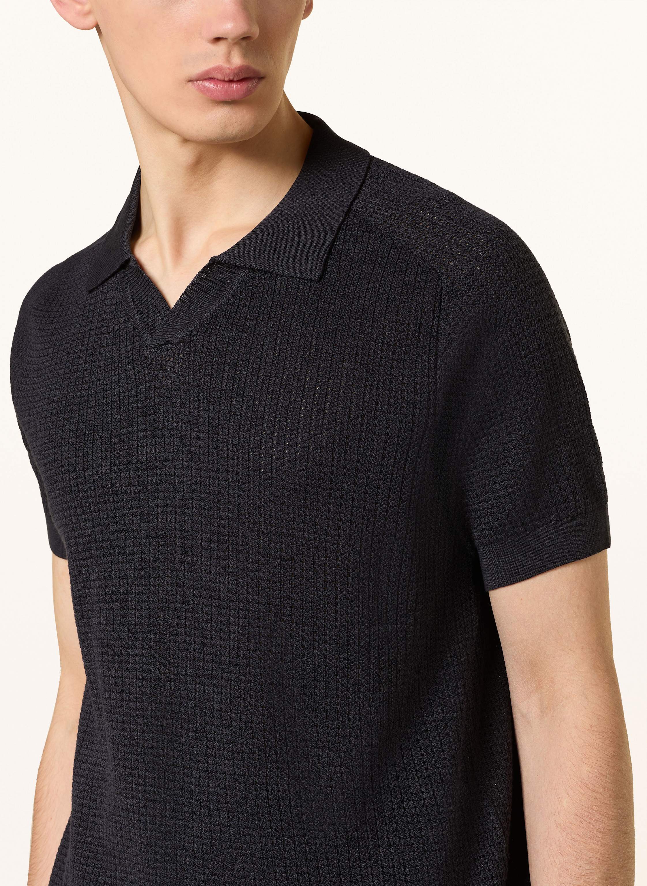 Thumbnail - Joop! Strick-Poloshirt Magno blau