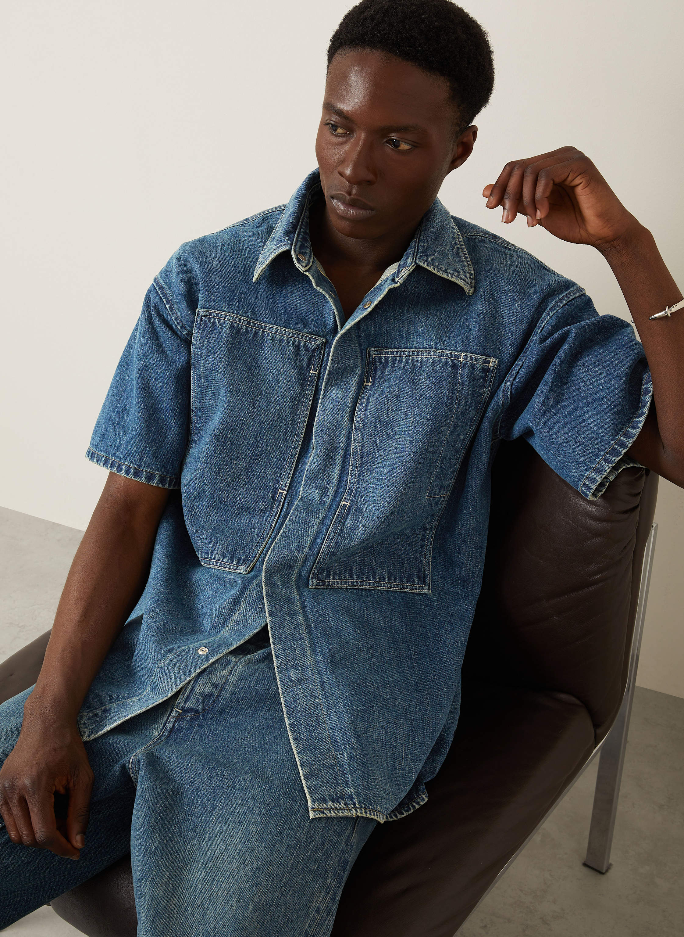 Thumbnail - Jil Sander Jeans-Overjacket blau