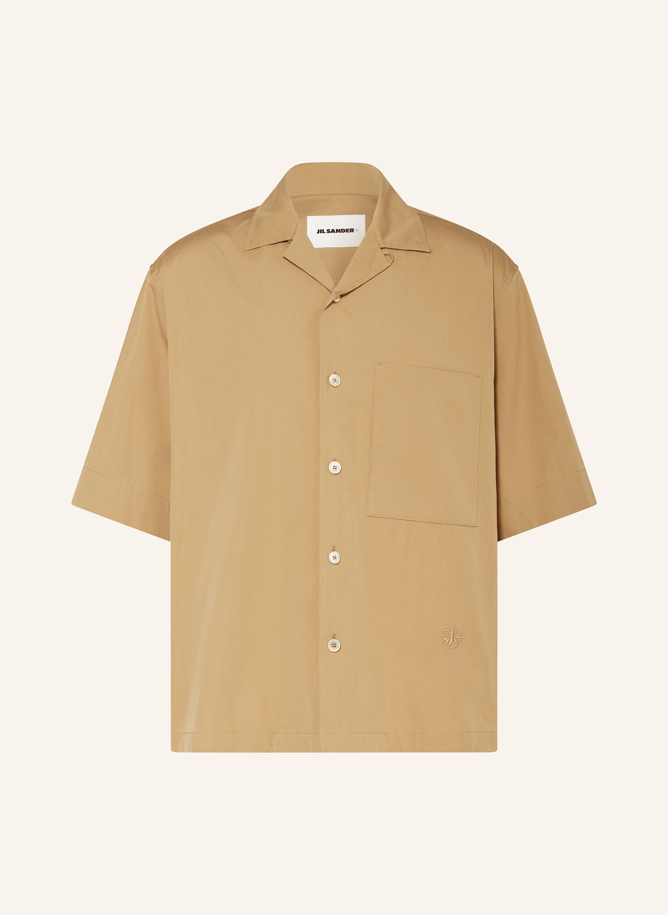 JIL SANDER Resort shirt comfort fit in camel