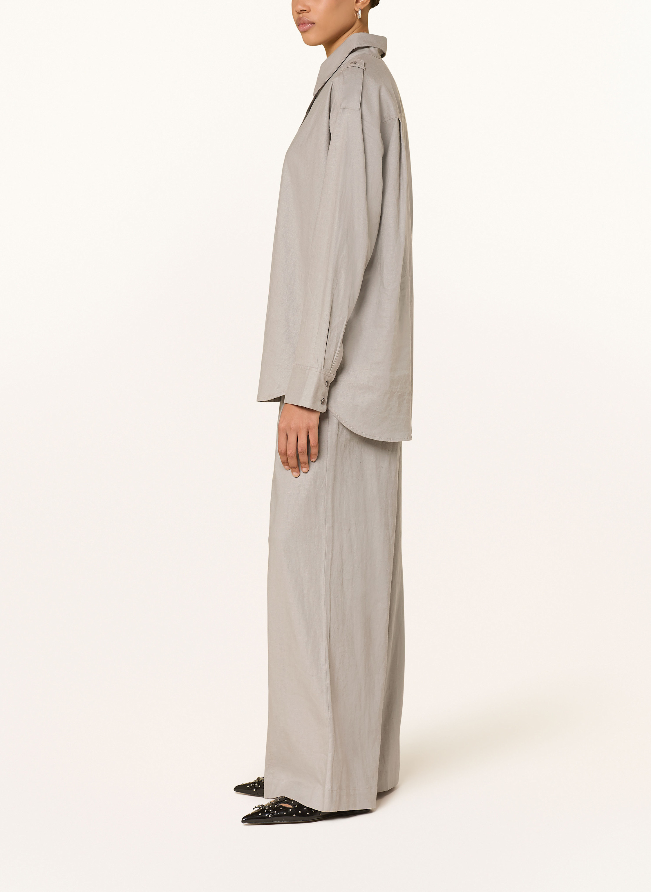 Thumbnail - Gestuz Marlenehose Gzliane Mit Leinen beige