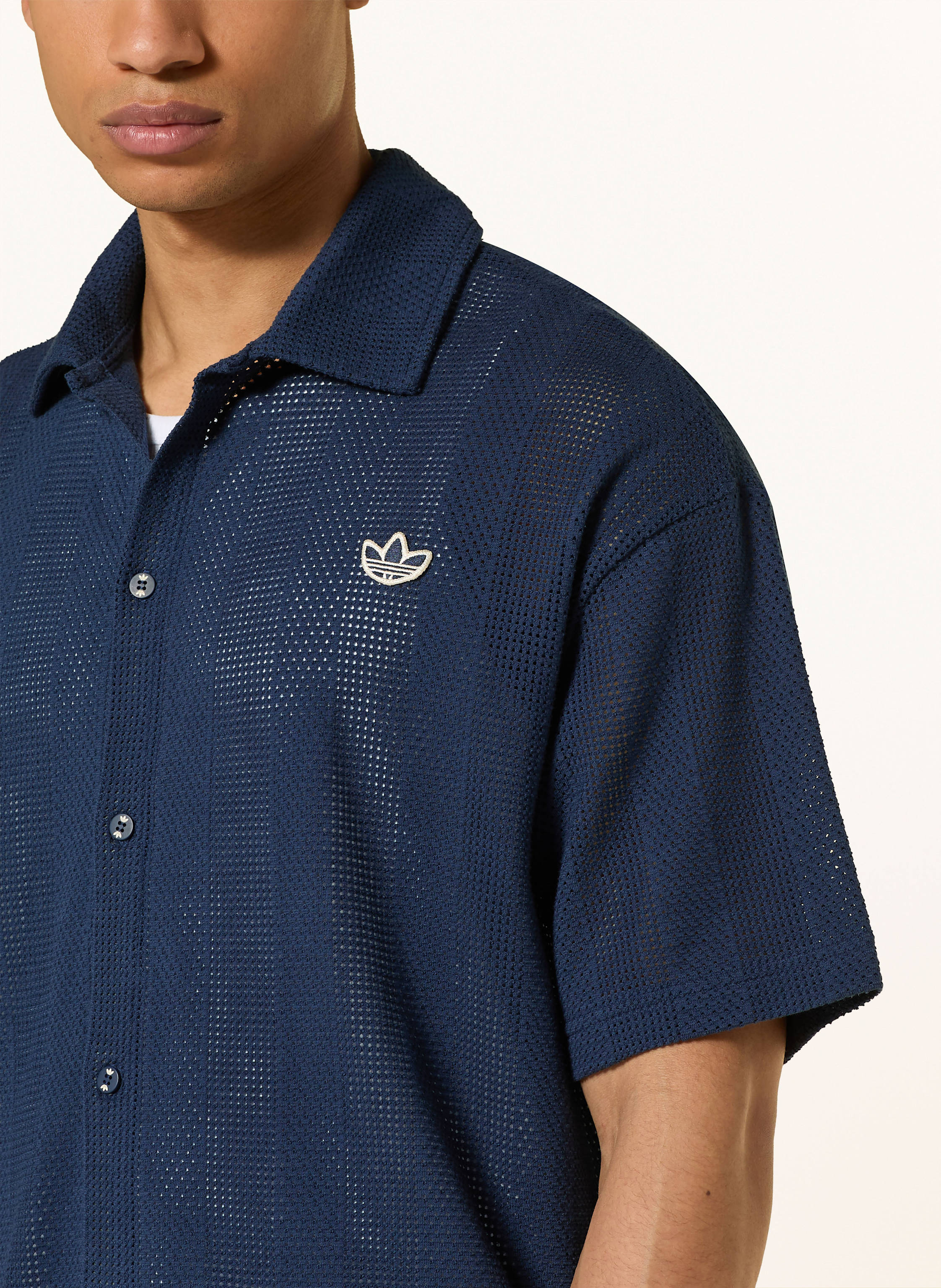 Thumbnail - Adidas Originals Kurzarm-Hemd Summer Knit Shooting Comfort Fit blau