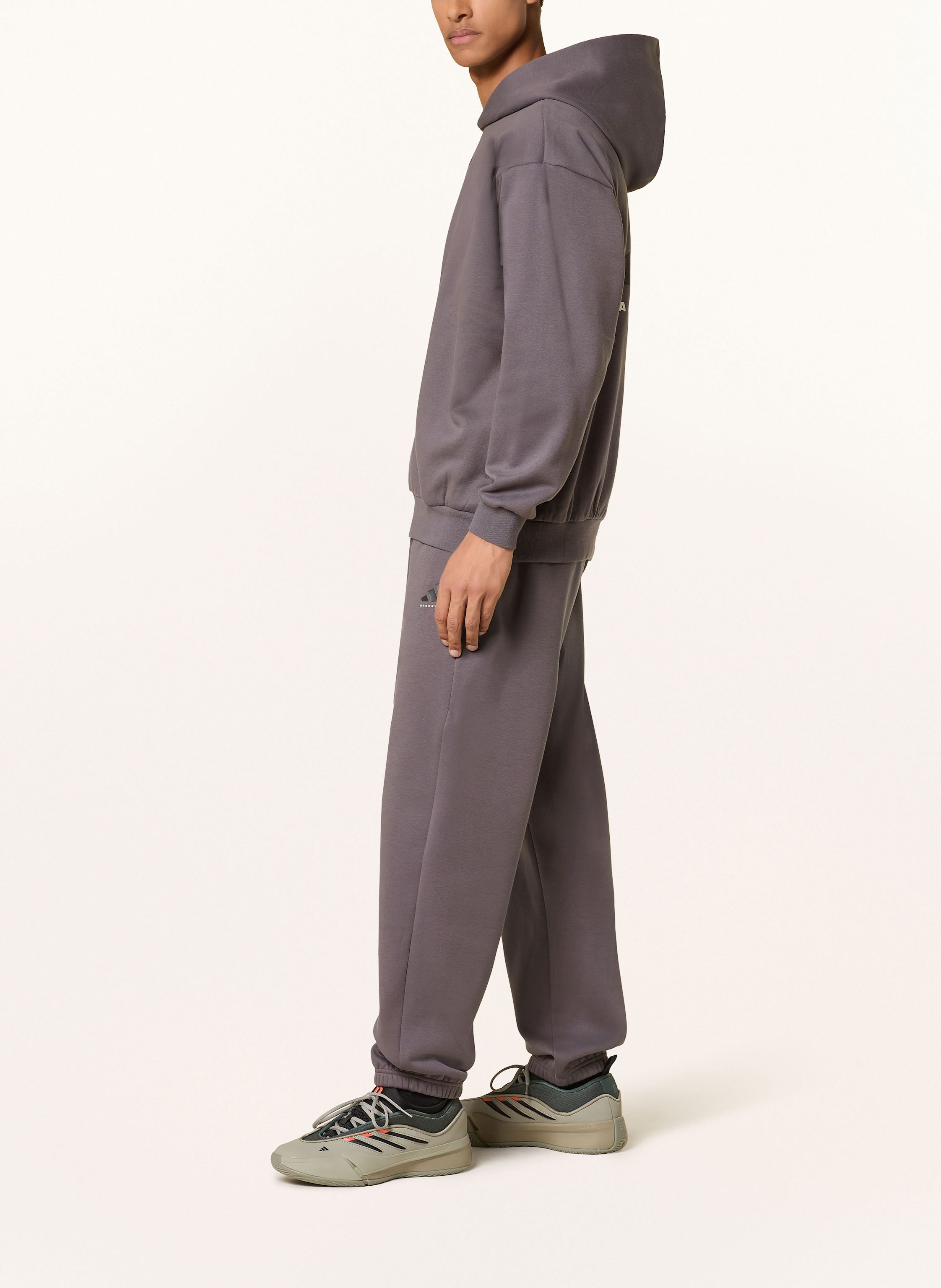 Thumbnail - Adidas Originals Hoodie Basketball Fleece grau