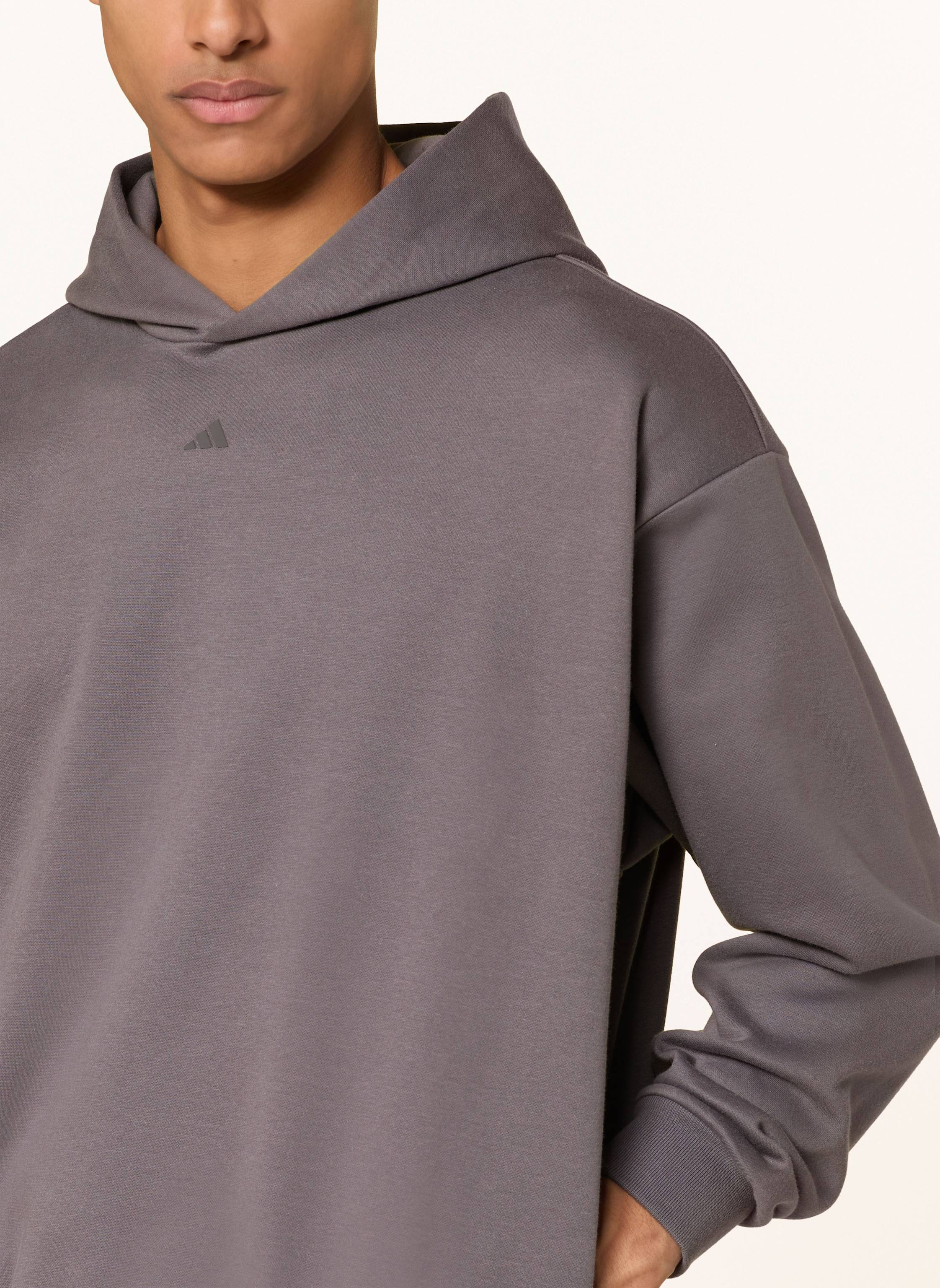 Thumbnail - Adidas Originals Hoodie Basketball Fleece grau