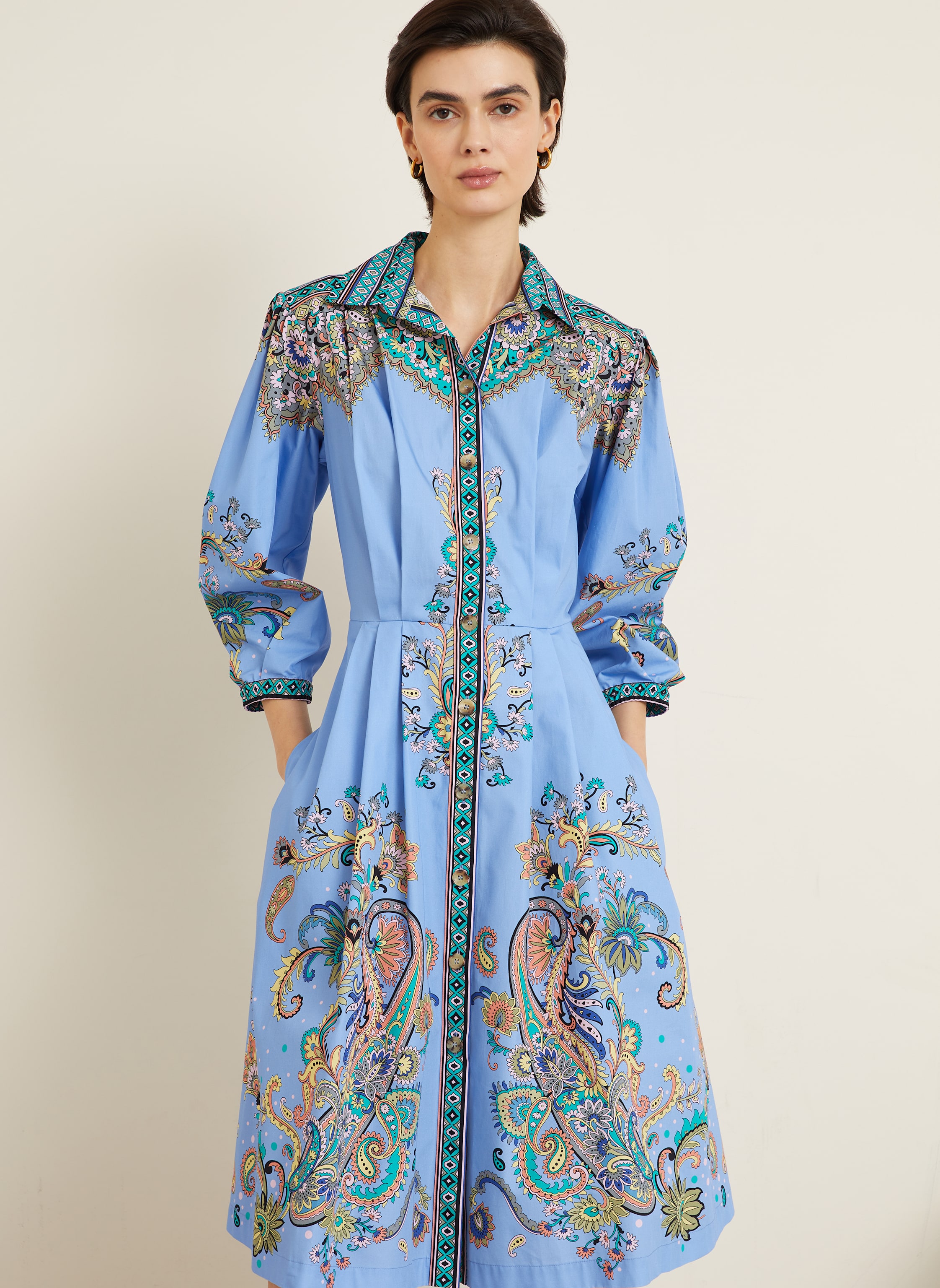 Thumbnail - Etro Hemdblusenkleid blau