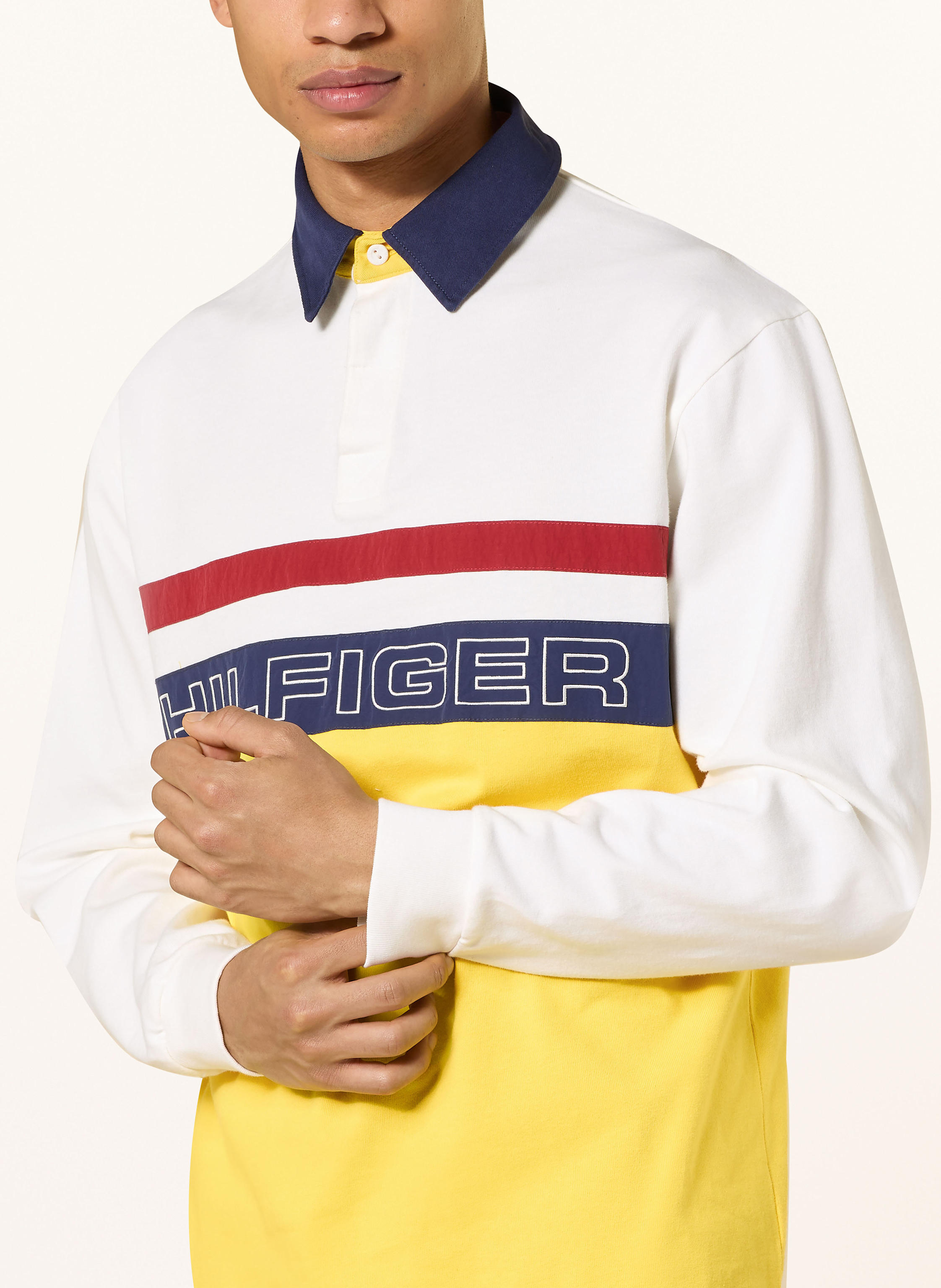 Thumbnail - Tommy Hilfiger Rugbyshirt Relaxed Fit gelb