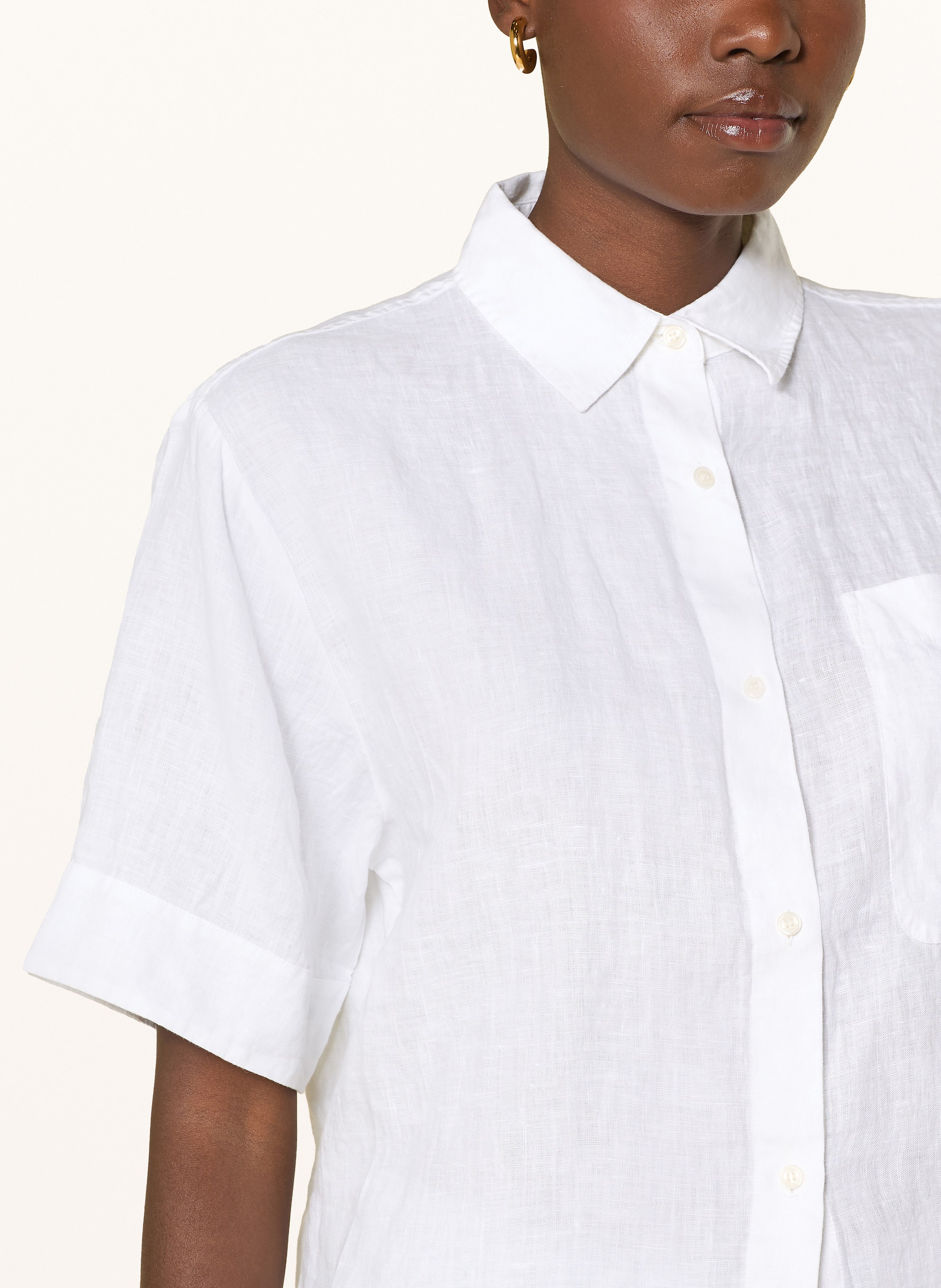 Thumbnail - Tommy Hilfiger Hemdbluse Aus Leinen weiss