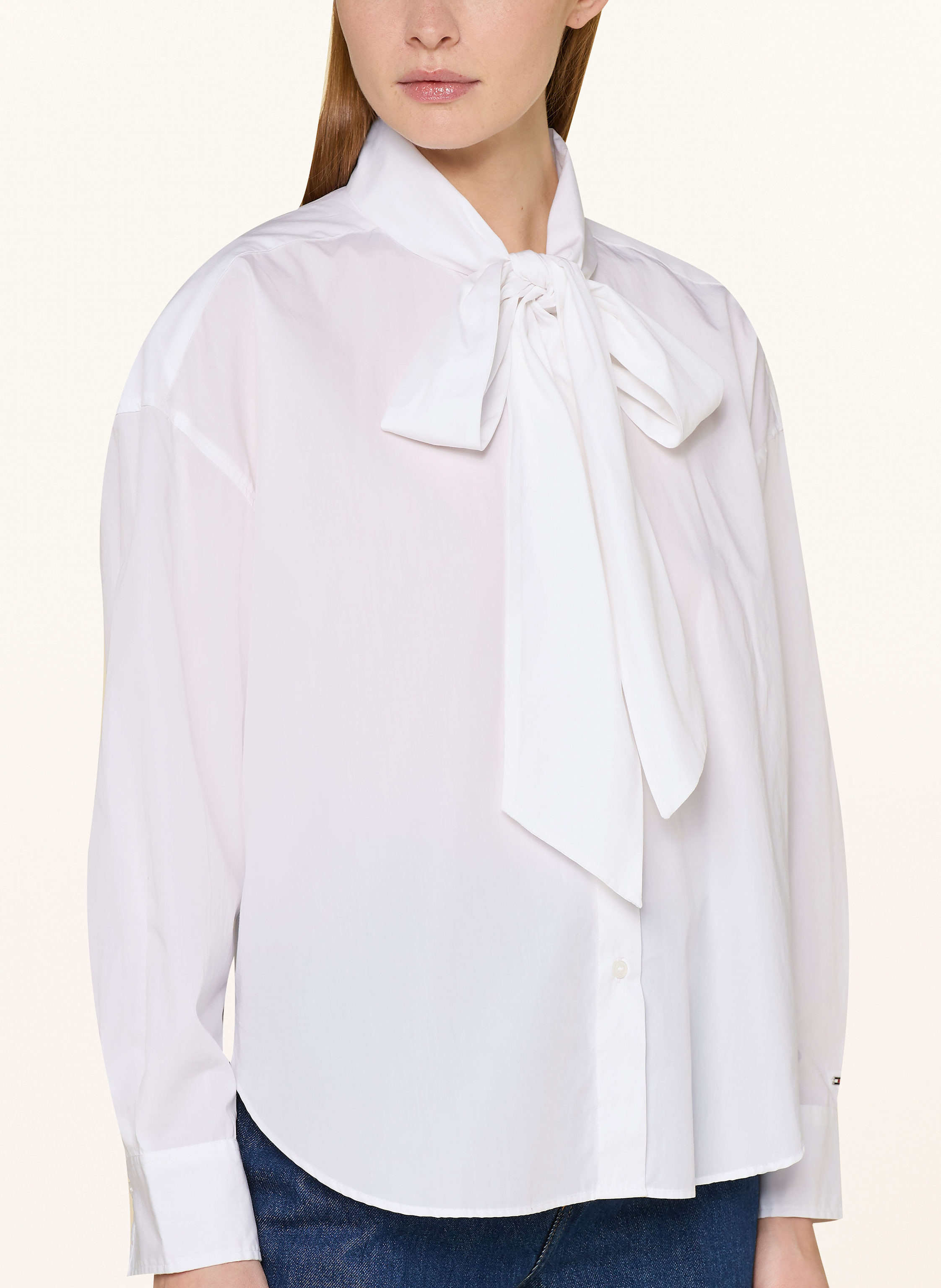 Thumbnail - Tommy Hilfiger Hemdbluse Mit Schluppe weiss