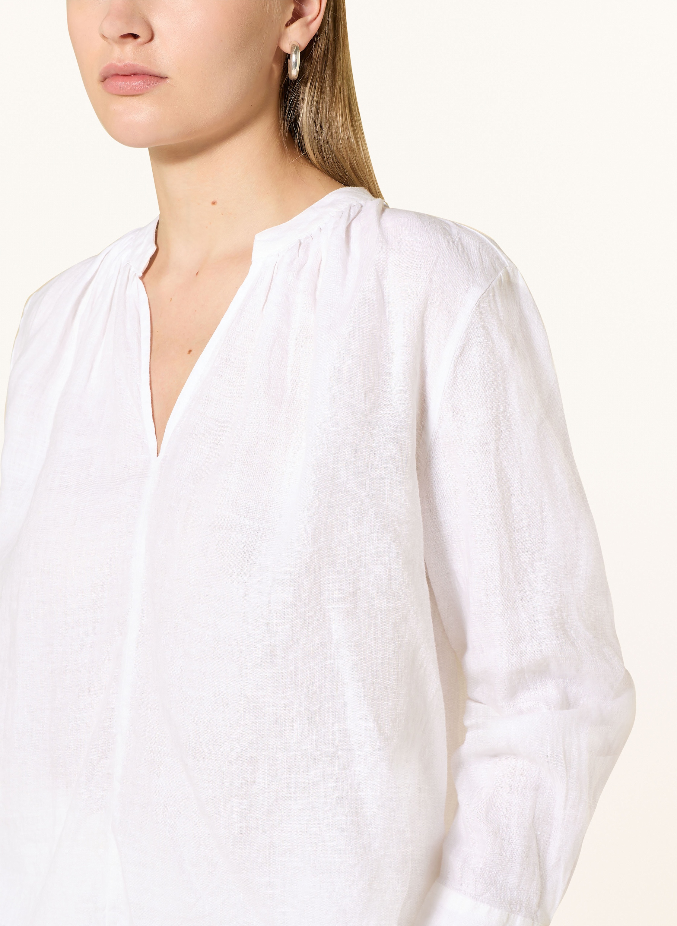 Thumbnail - Tommy Hilfiger Blusenshirt Aus Leinen weiss