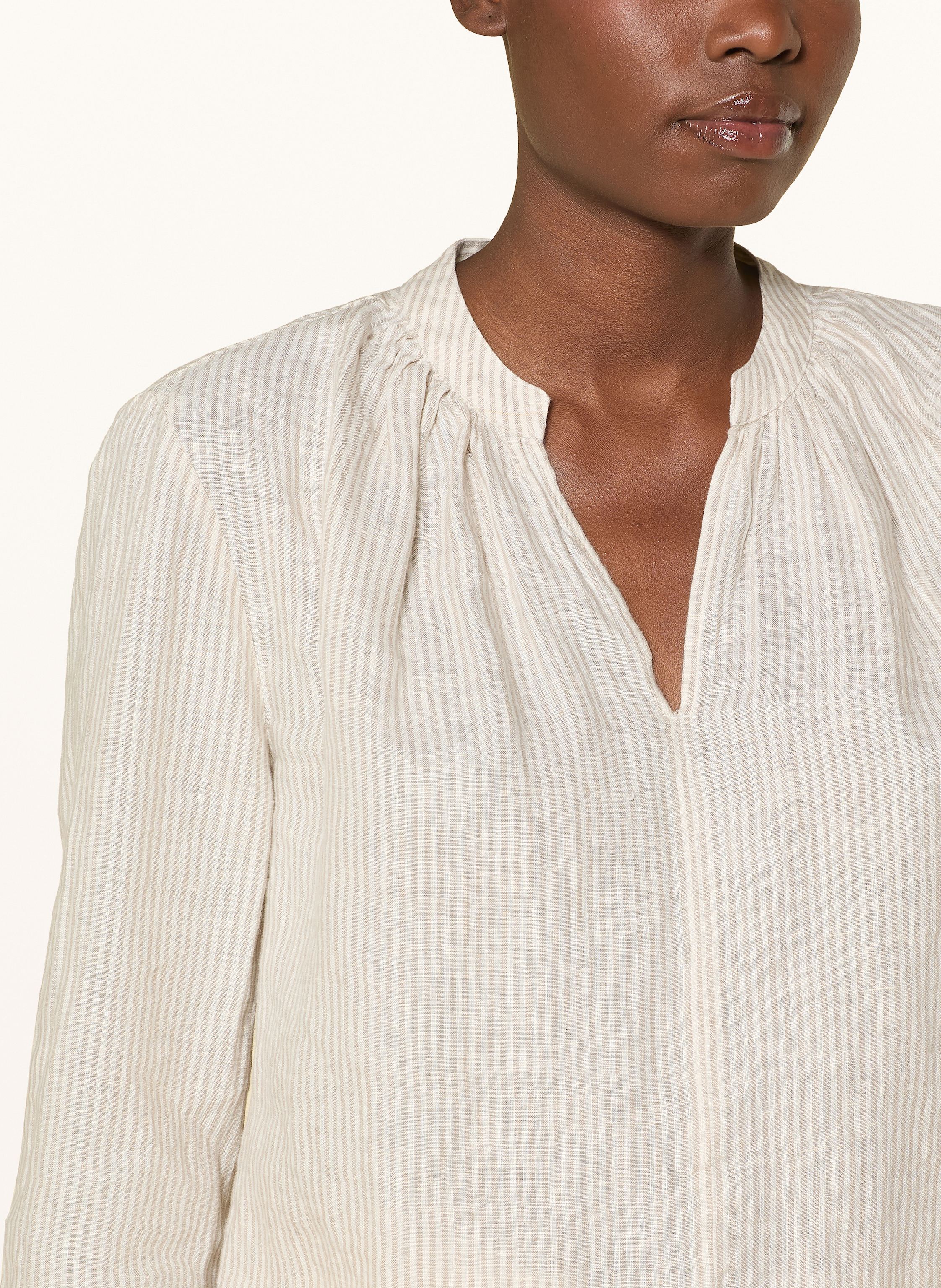 Thumbnail - Tommy Hilfiger Blusenshirt Aus Leinen beige