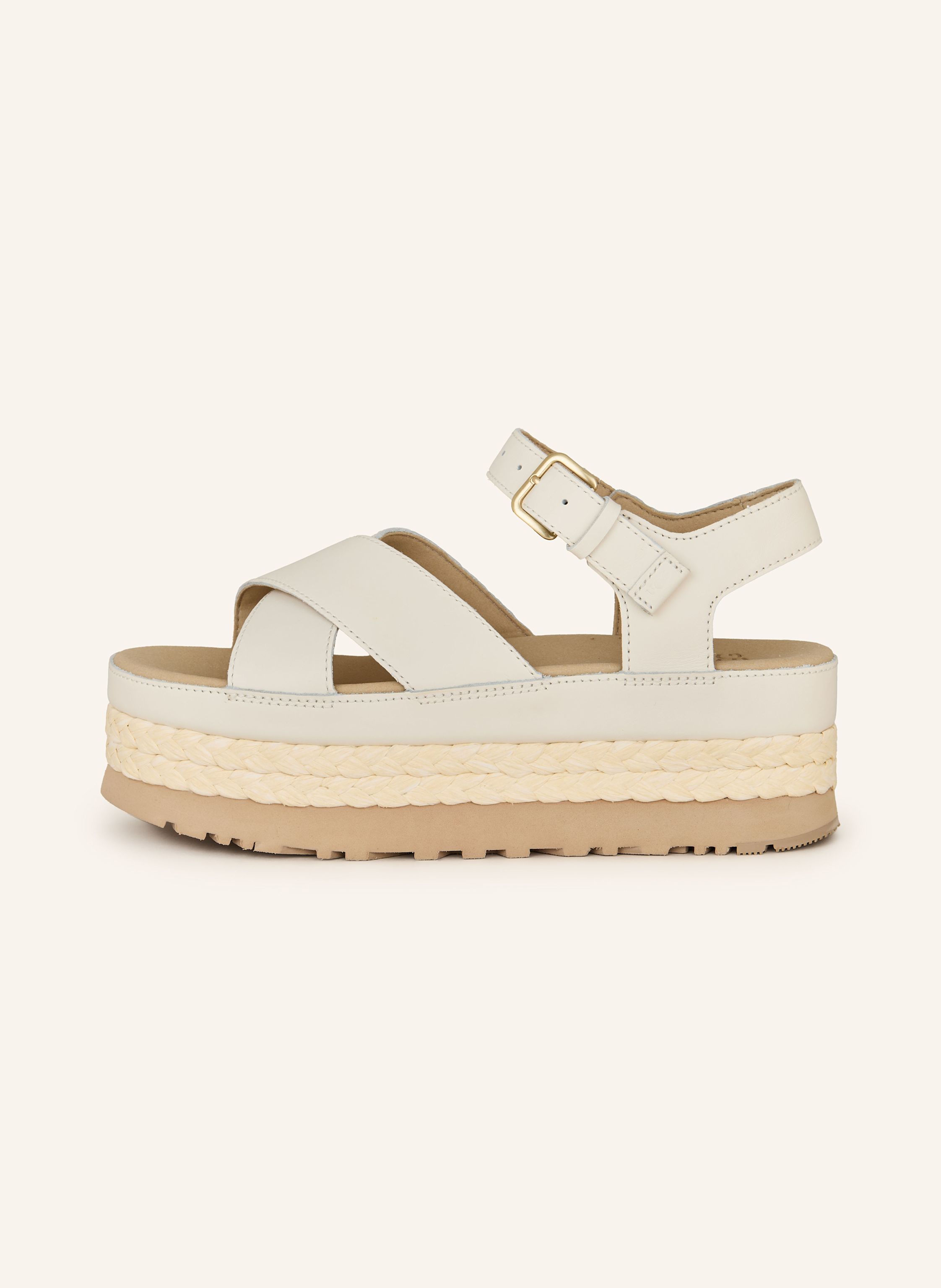 Thumbnail - Ugg Plateau-Sandalen Aubrey weiss