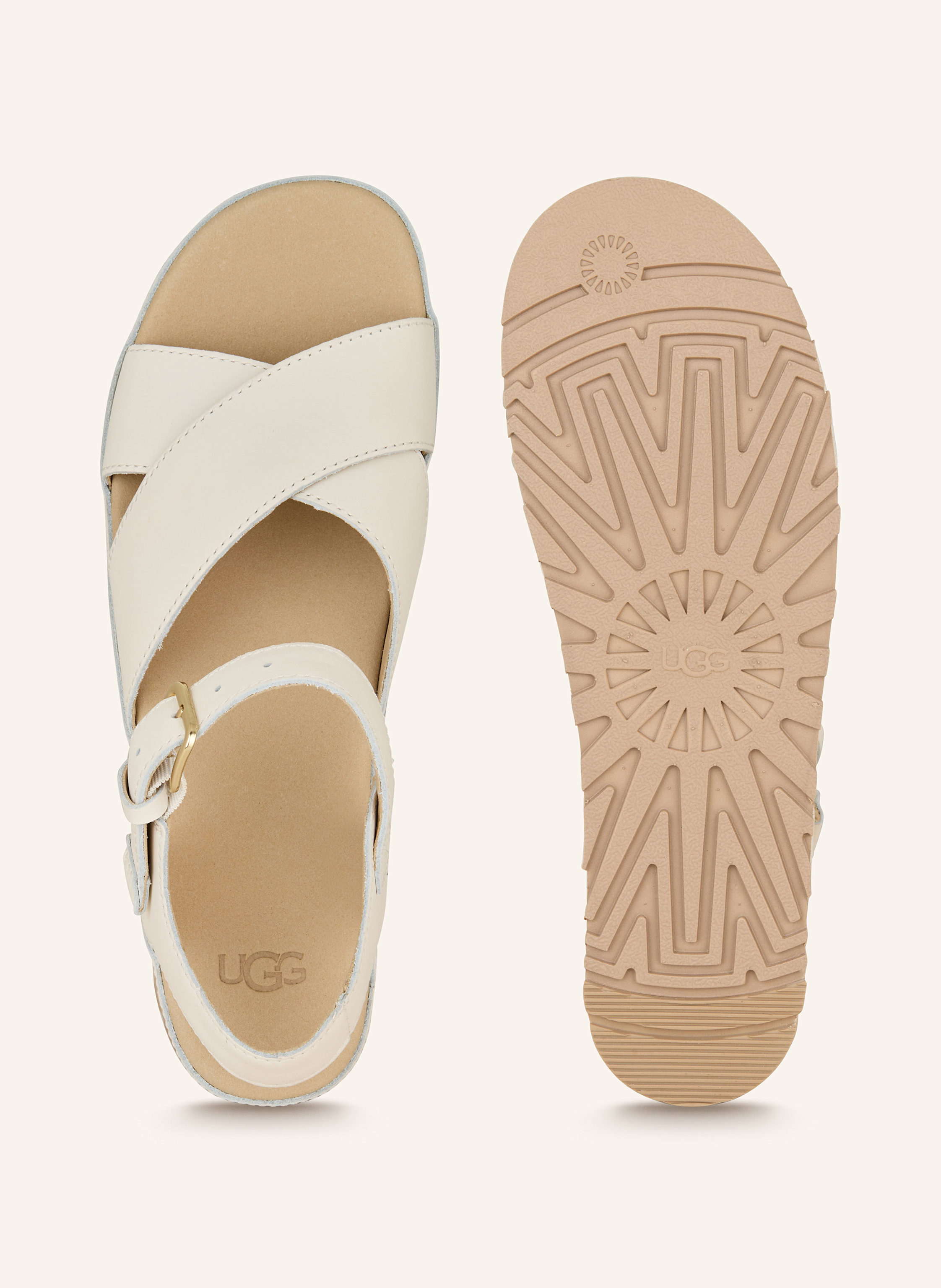Thumbnail - Ugg Plateau-Sandalen Aubrey weiss
