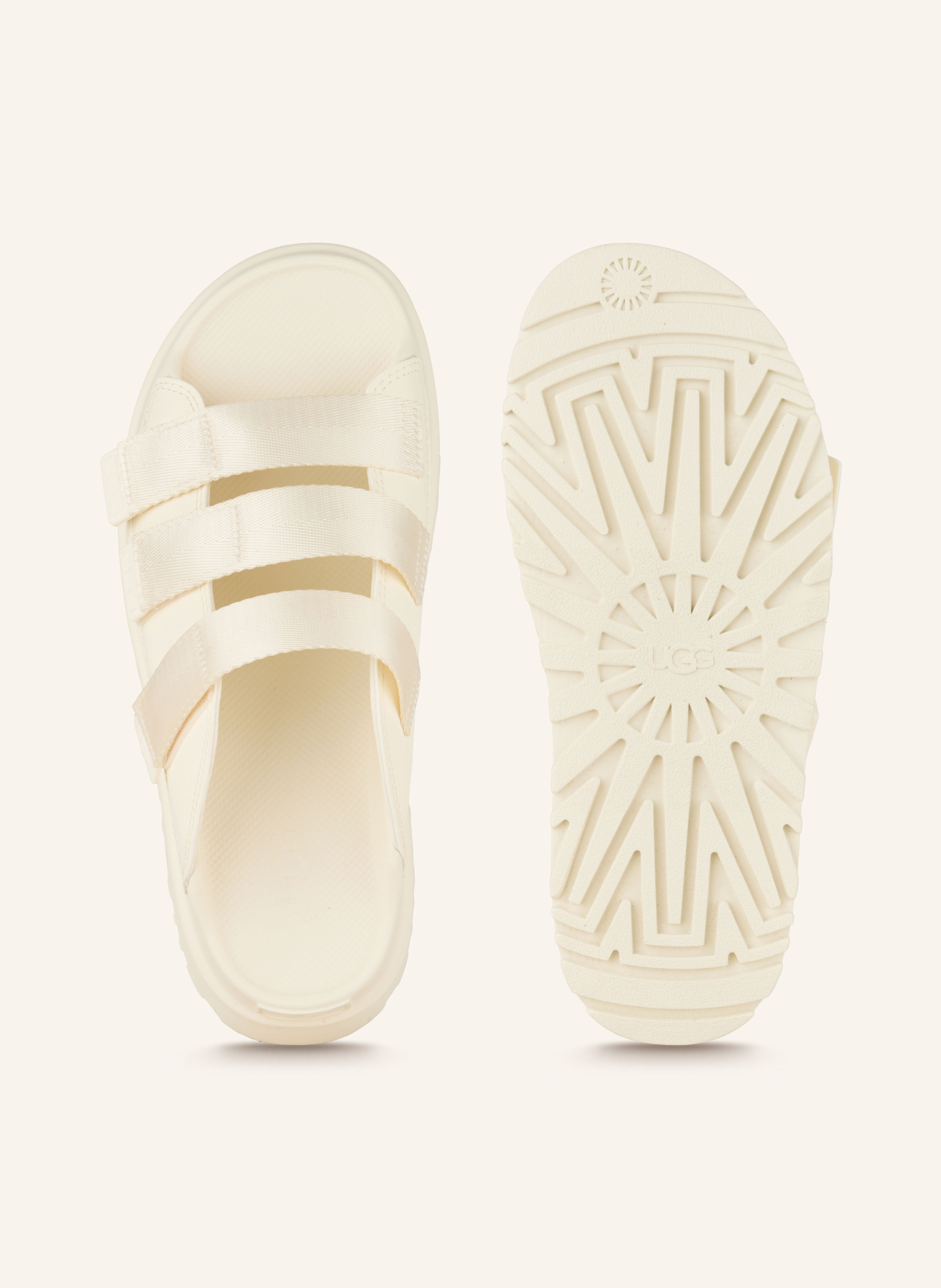 Thumbnail - Ugg Plateau-Pantoletten Goldenglow weiss