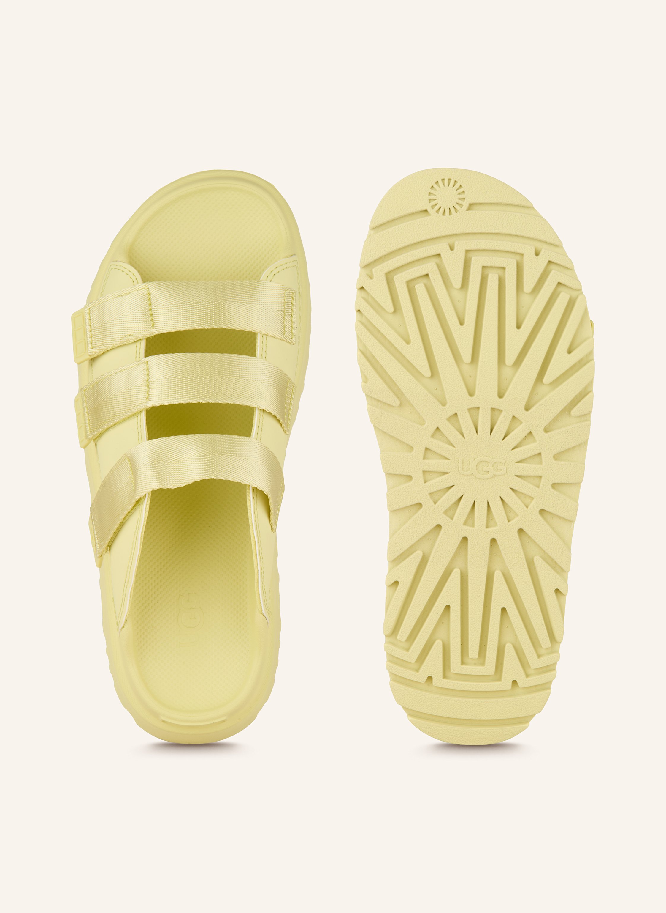 Thumbnail - Ugg Plateau-Pantoletten Goldenglow gelb