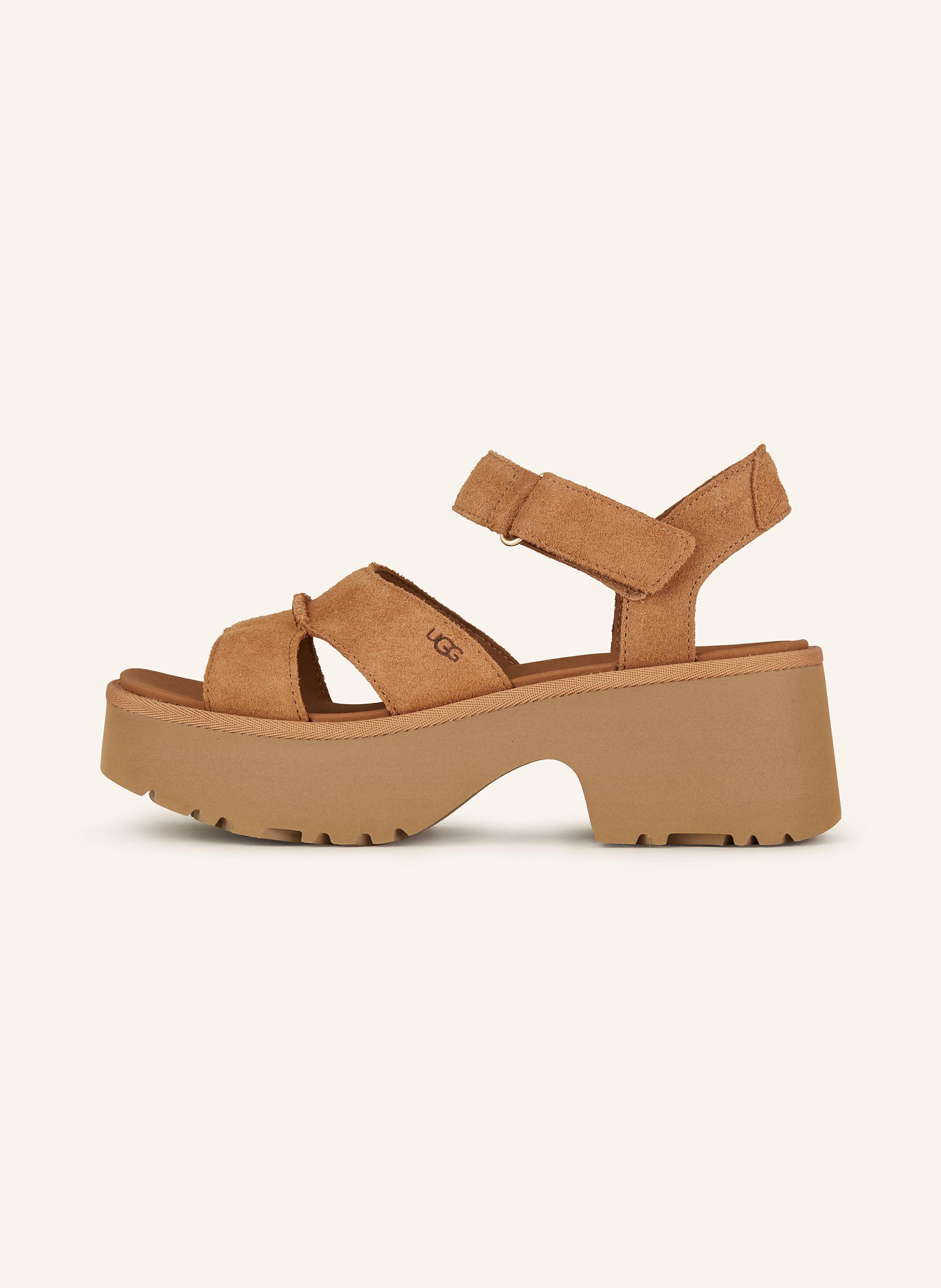 Thumbnail - Ugg Plateau-Sandalen New Heights braun