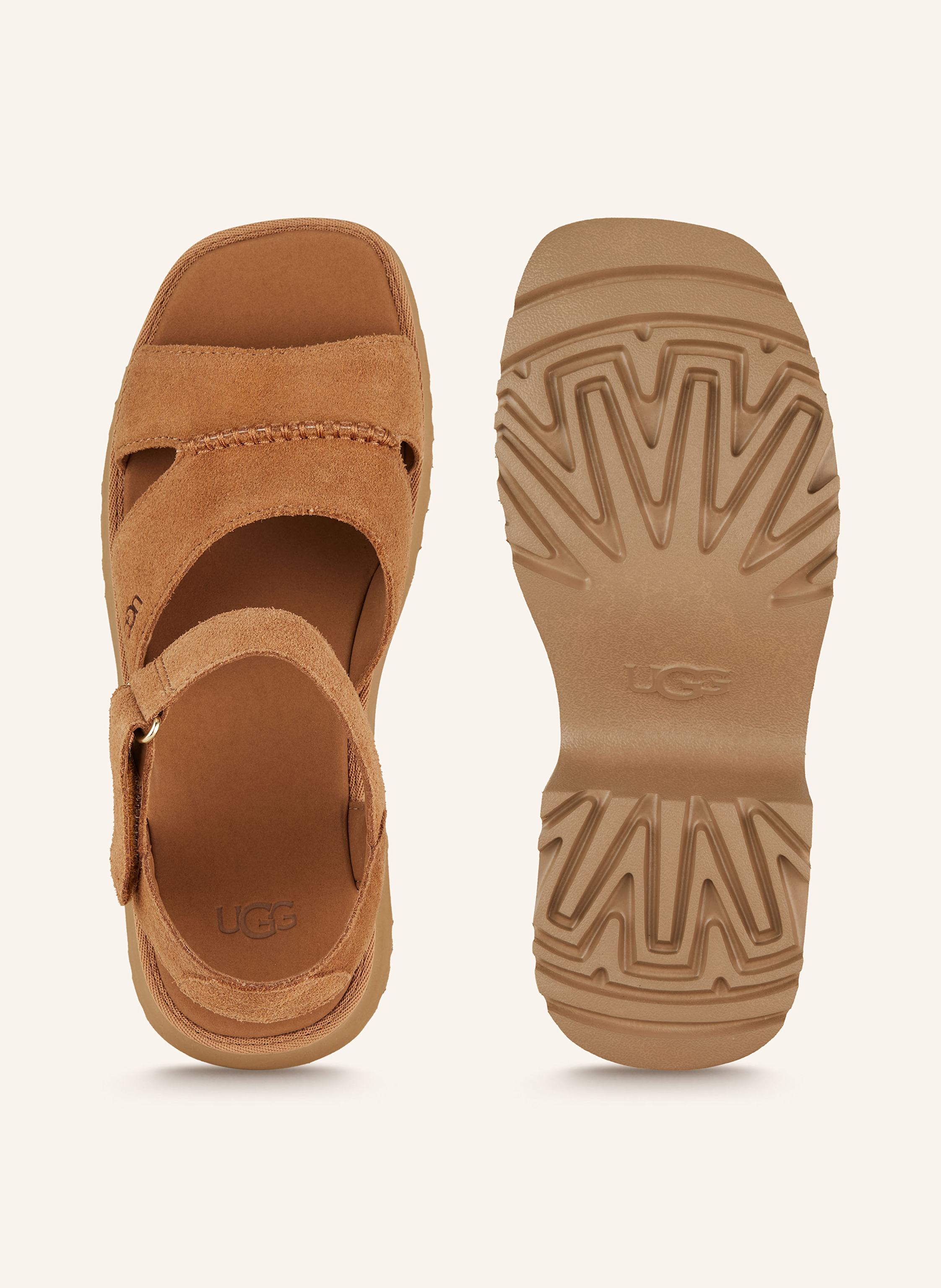 Thumbnail - Ugg Plateau-Sandalen New Heights braun