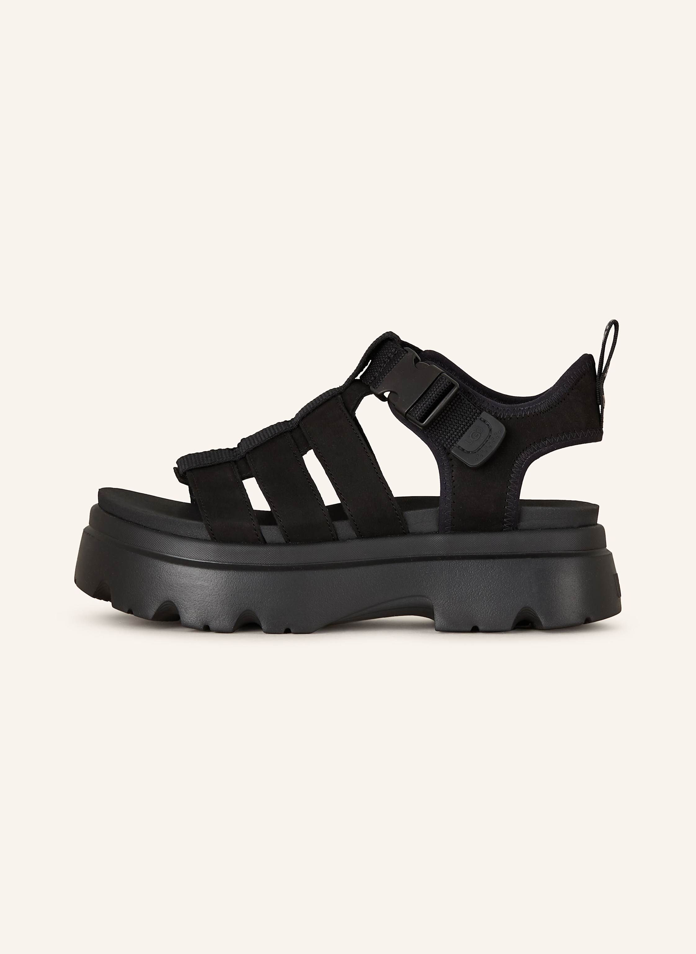 Thumbnail - Ugg Plateau-Sandalen Cora schwarz