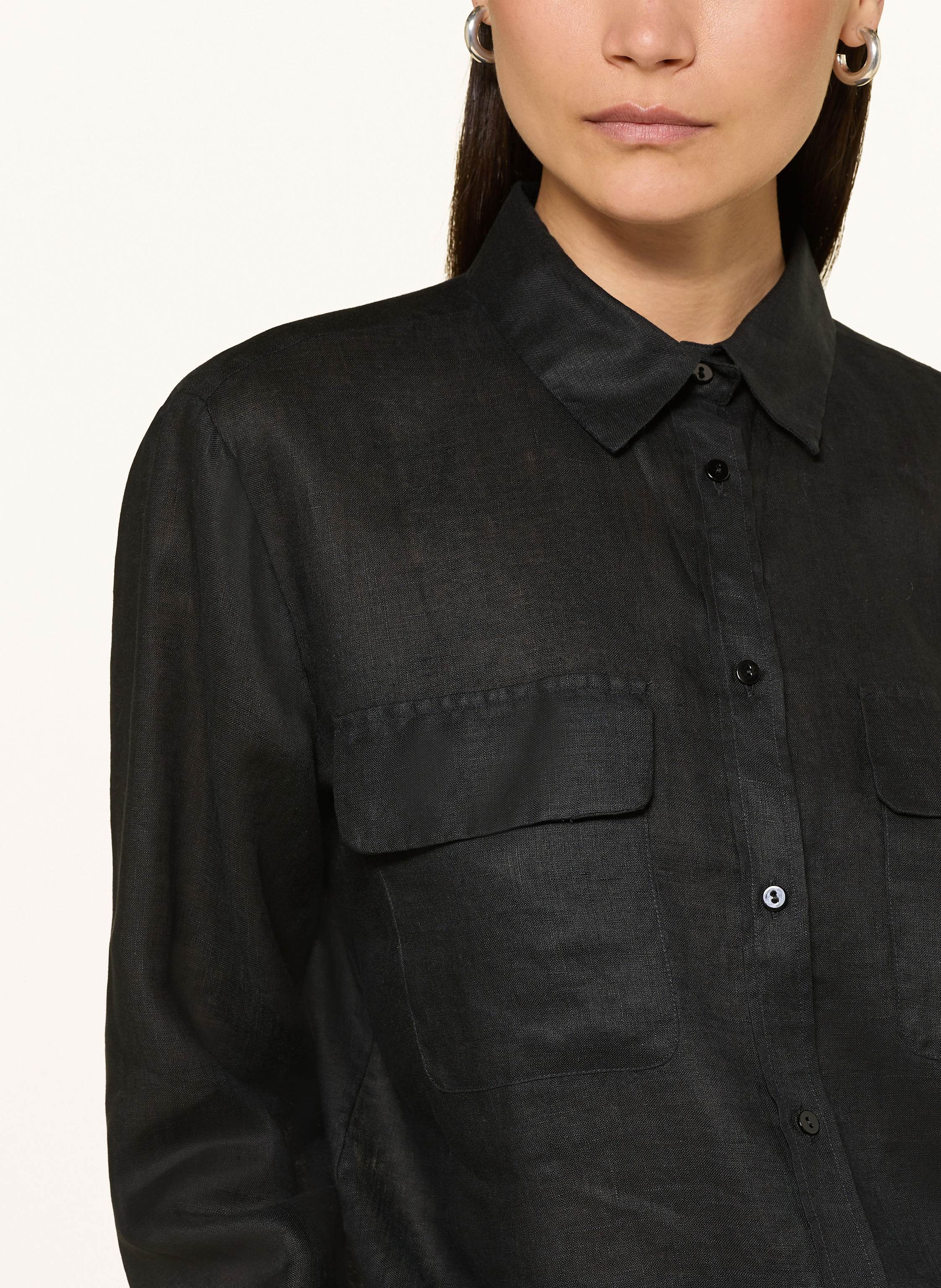 Thumbnail - Antonelli Firenze Hemdbluse Clio Aus Leinen schwarz