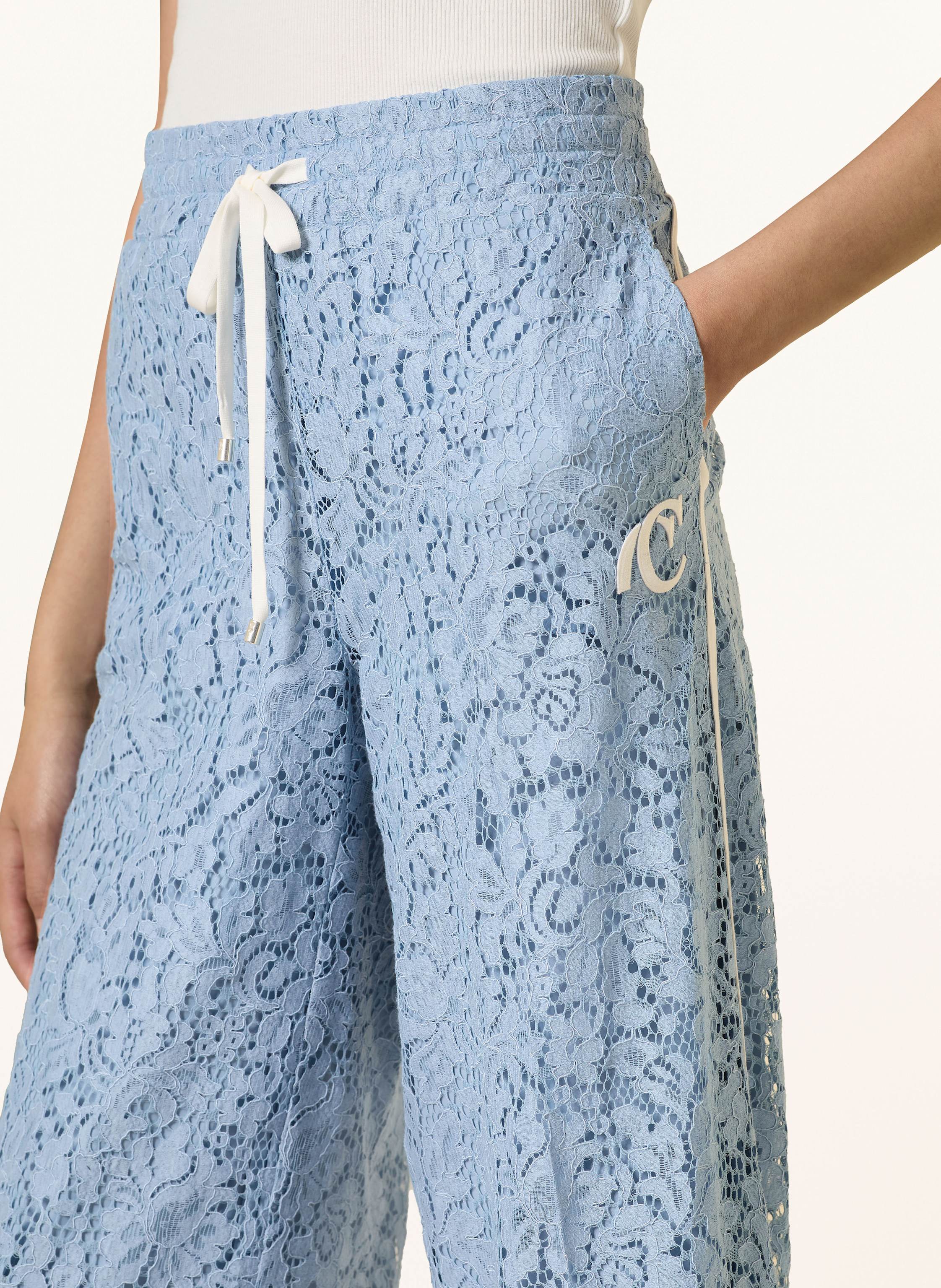 Thumbnail - Cambio Marlenehose Clara Aus Spitze blau