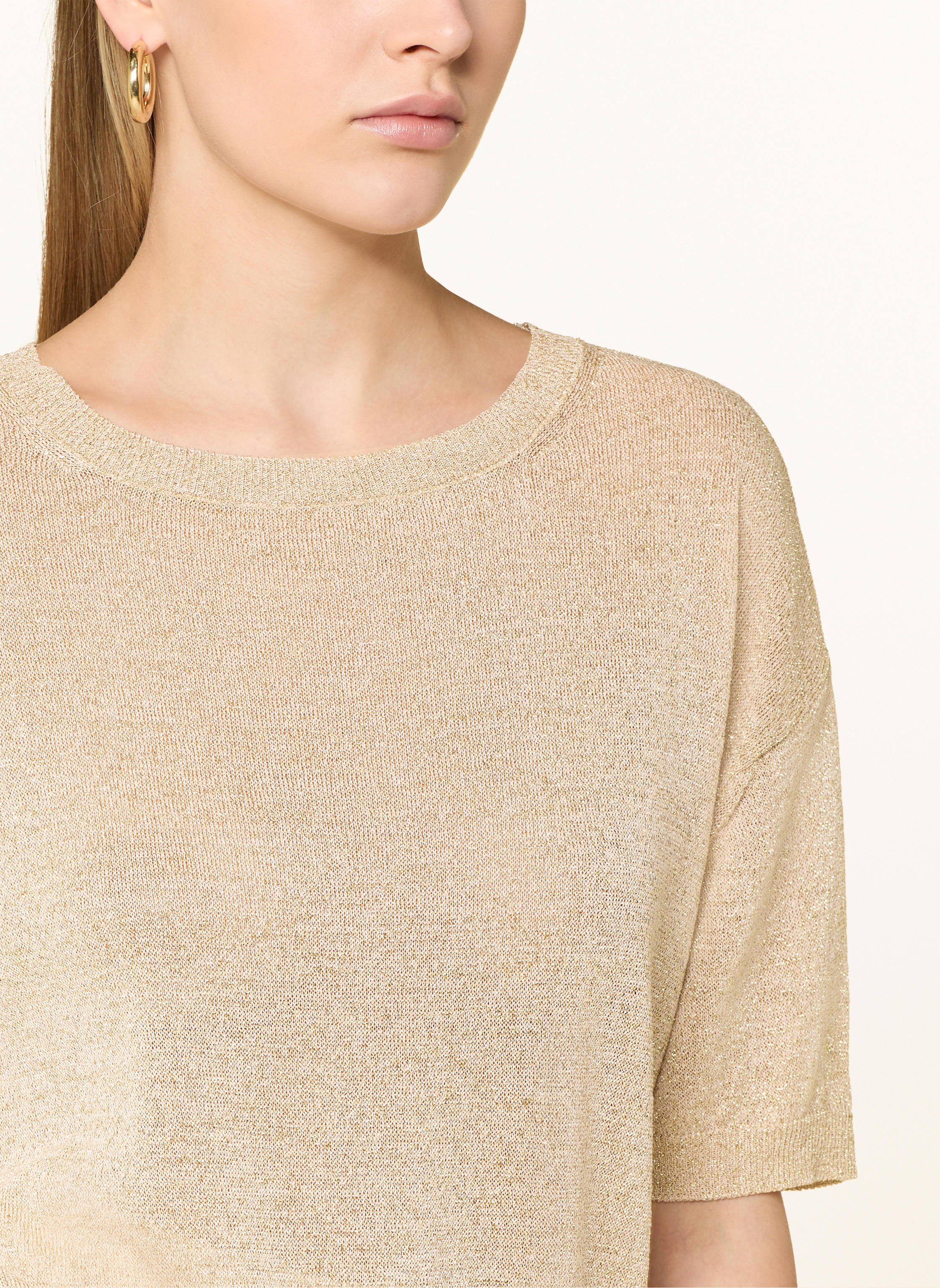 Thumbnail - Darling Harbour Pullover Mit Glitzergarn beige