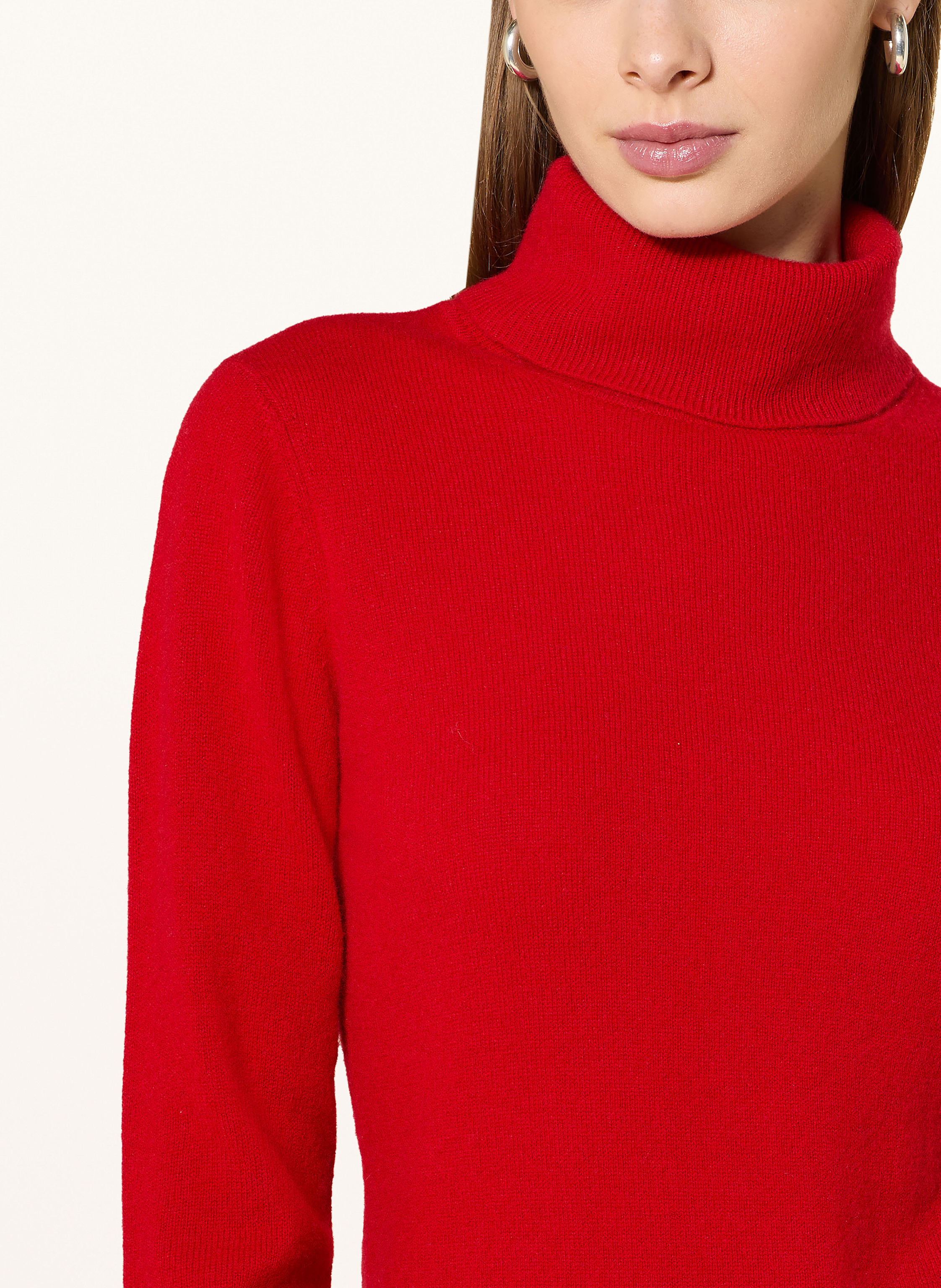 Thumbnail - Darling Harbour Rollkragenpullover Aus Cashmere rot