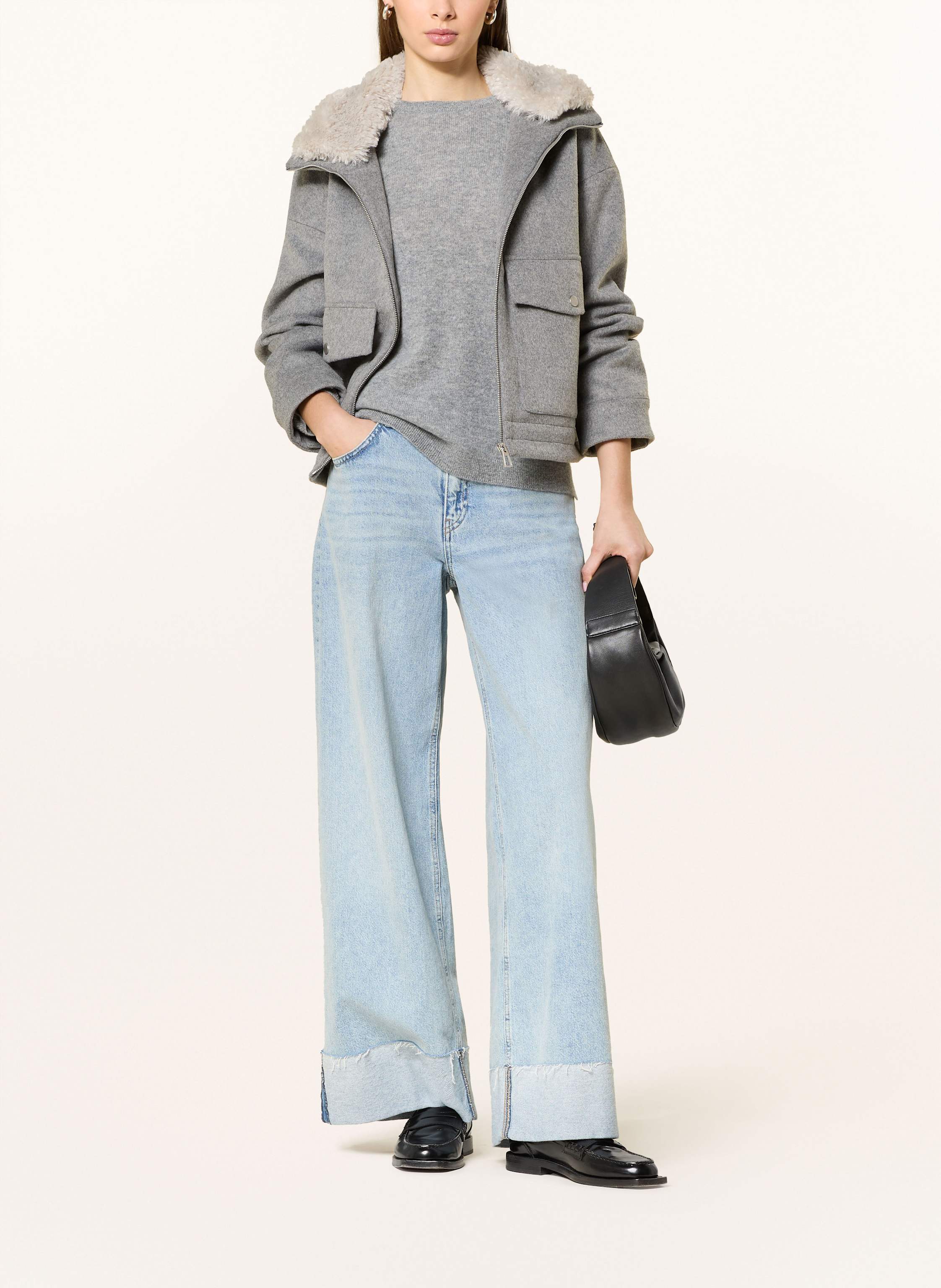 Thumbnail - Darling Harbour Cashmere-Pullover grau