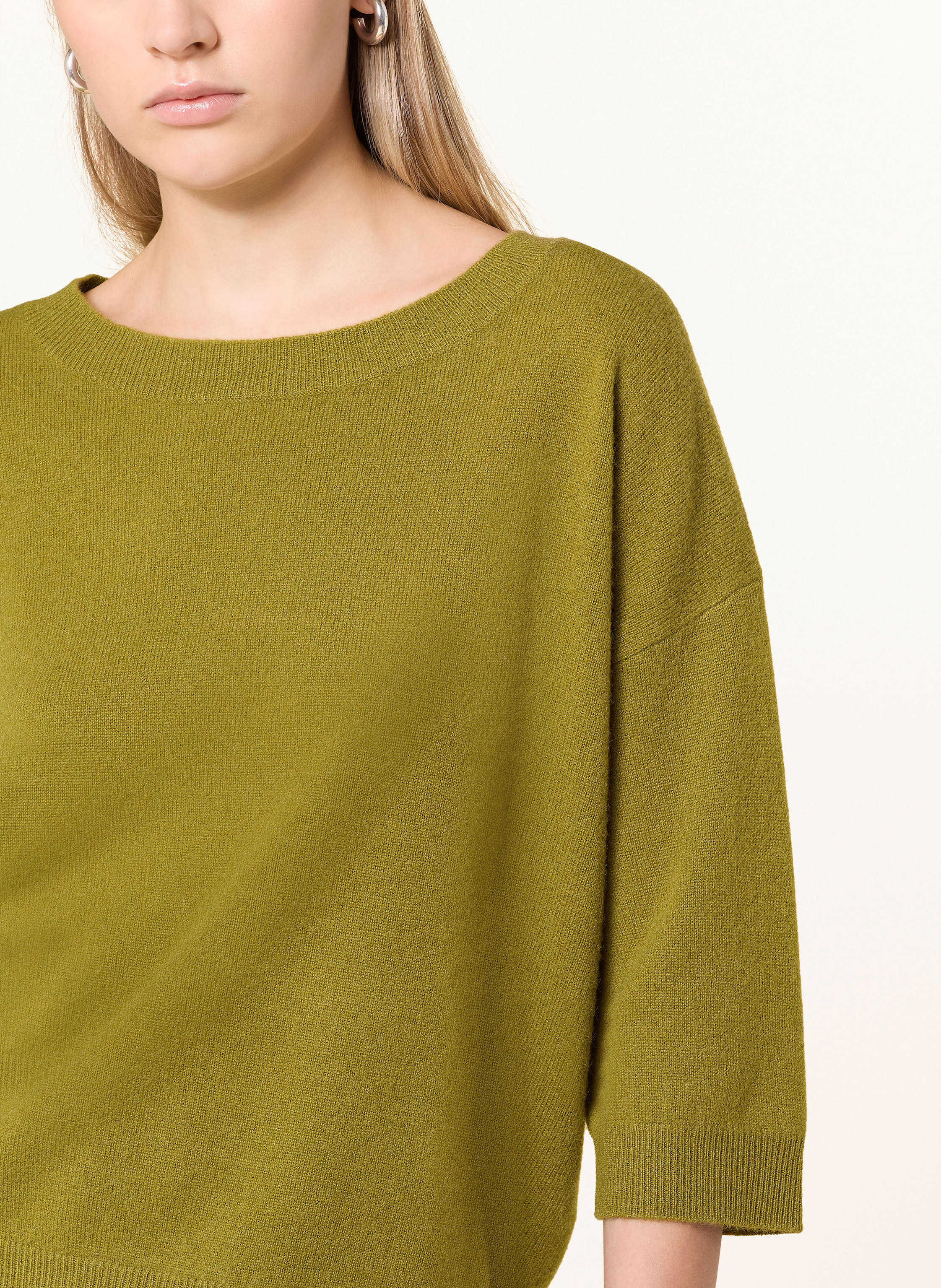 Thumbnail - Darling Harbour Cashmere-Pullover Mit 3/4-Arm gruen