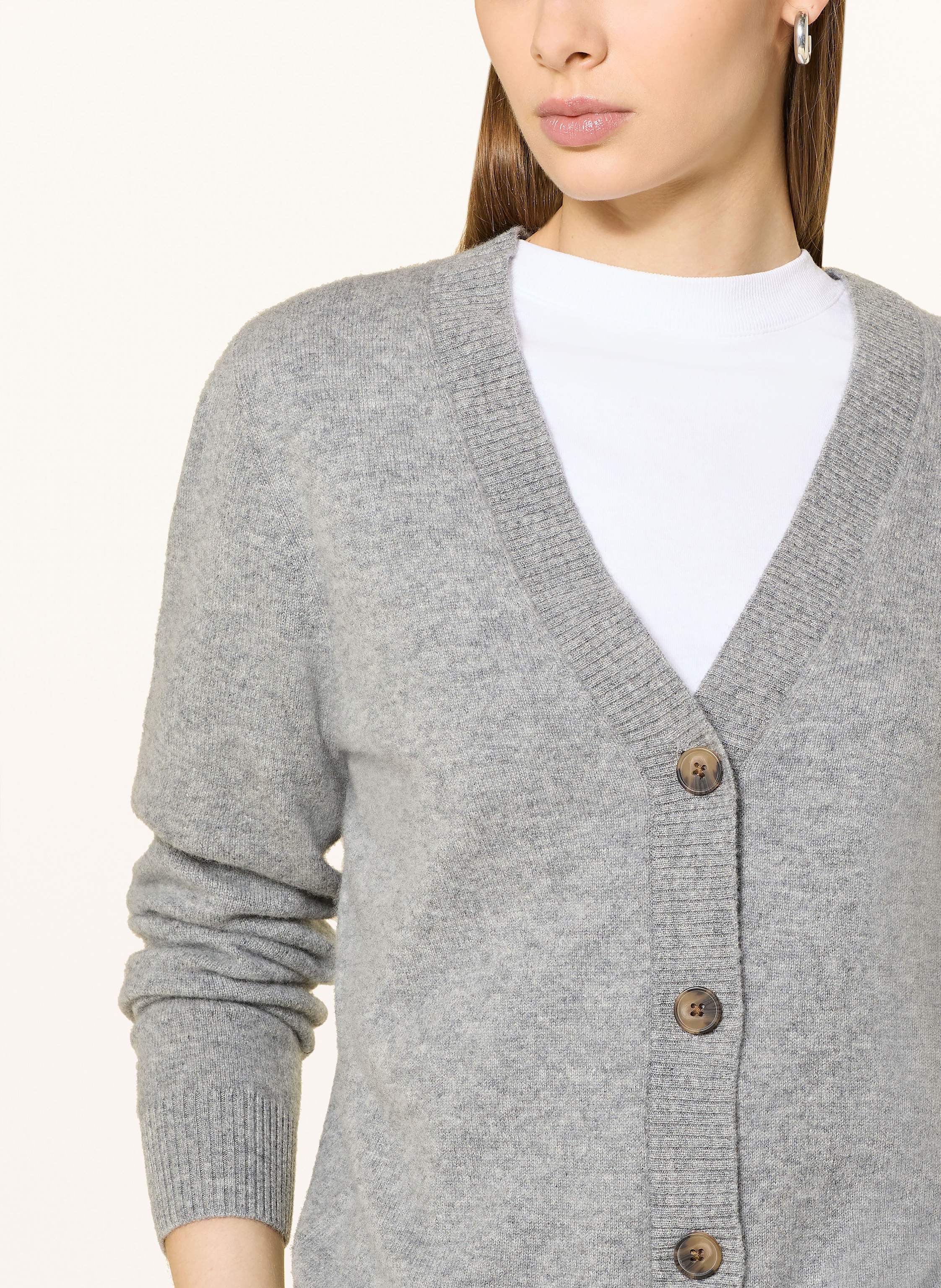 Thumbnail - Darling Harbour Strickjacke Aus Cashmere grau