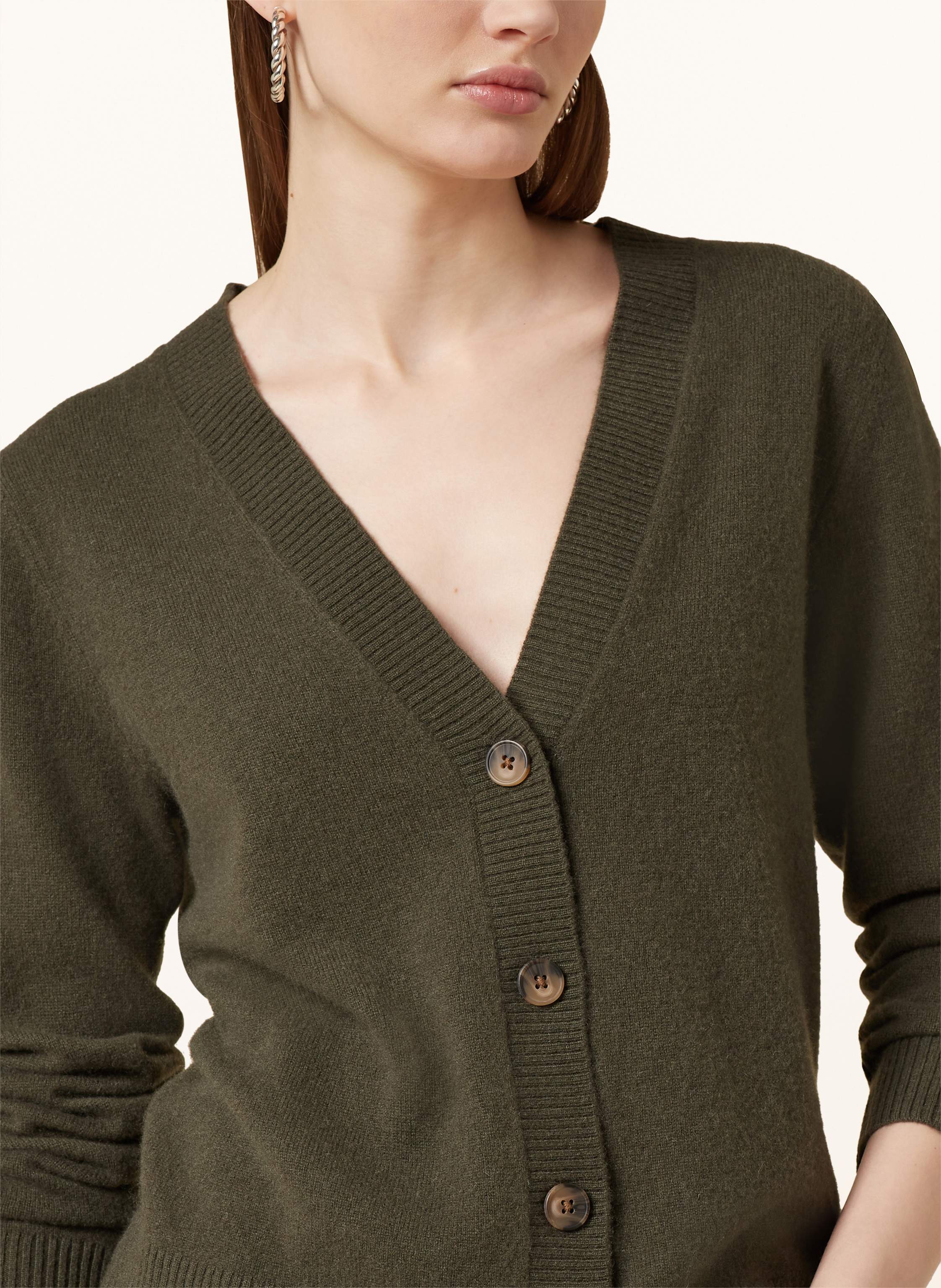 Thumbnail - Darling Harbour Strickjacke Aus Cashmere gruen