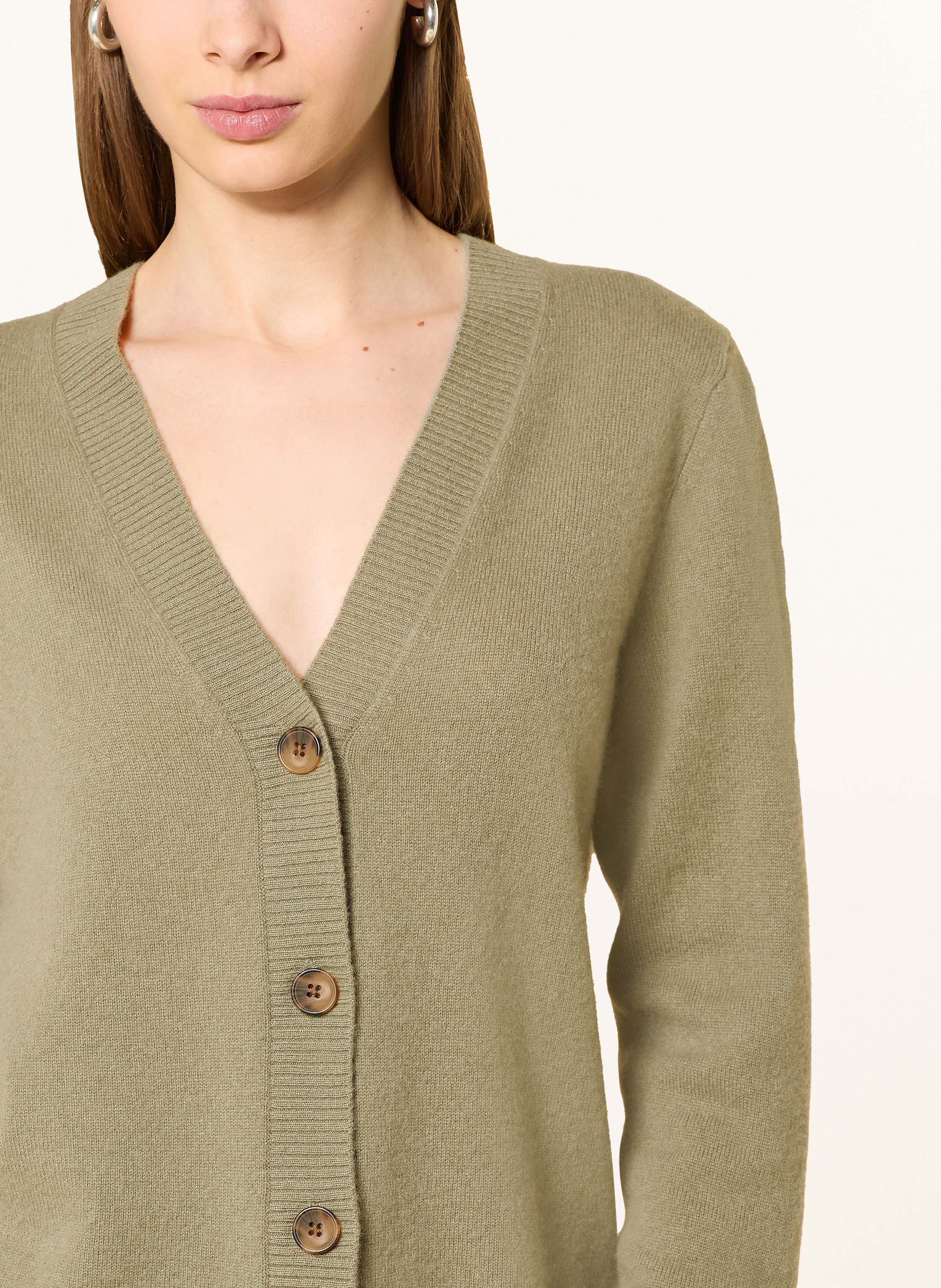 Thumbnail - Darling Harbour Strickjacke Aus Cashmere gruen