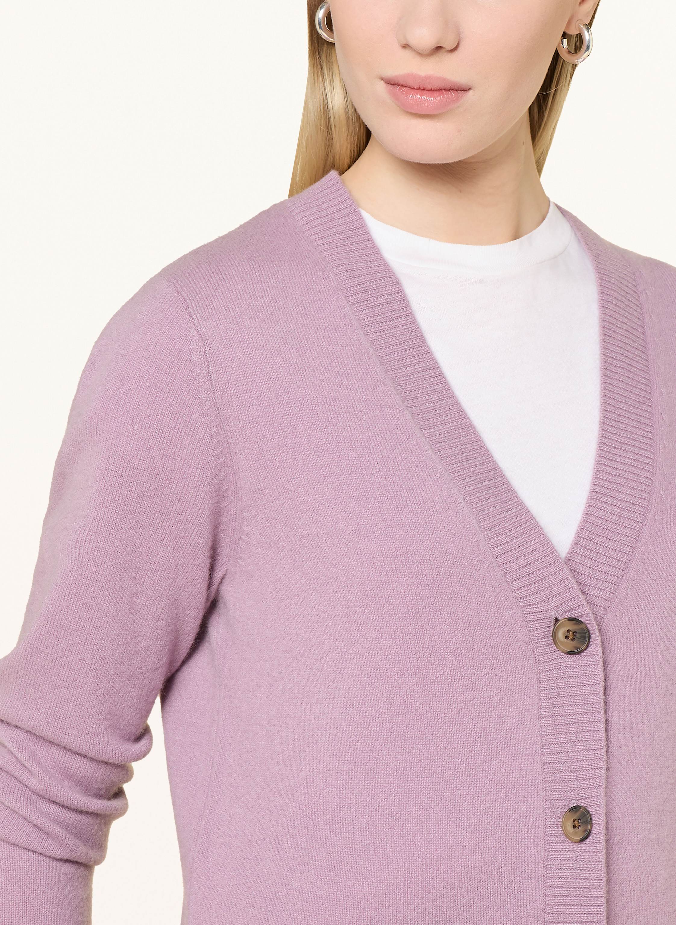 Thumbnail - Darling Harbour Strickjacke Aus Cashmere lila