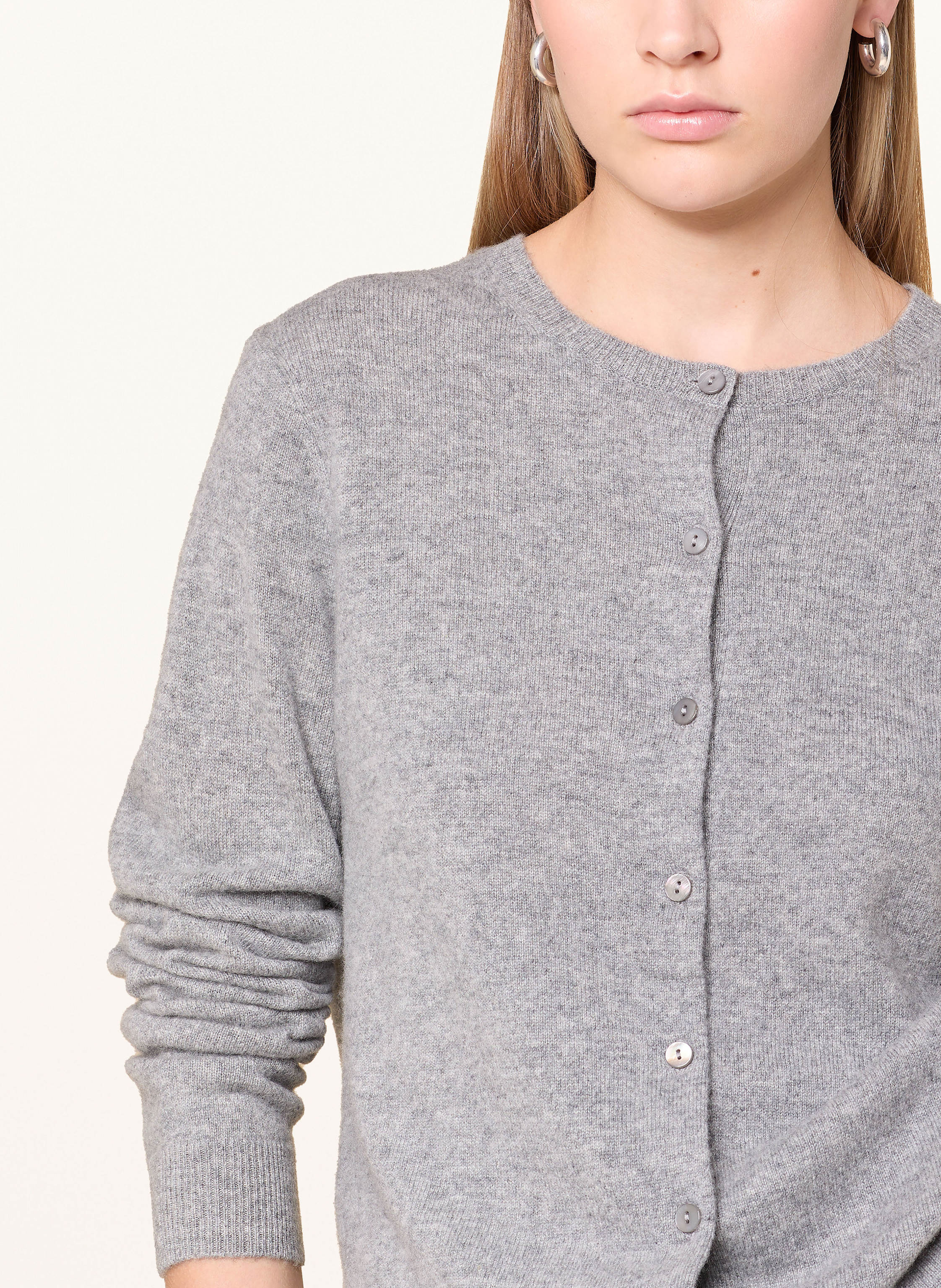 Thumbnail - Darling Harbour Strickjacke Aus Cashmere grau