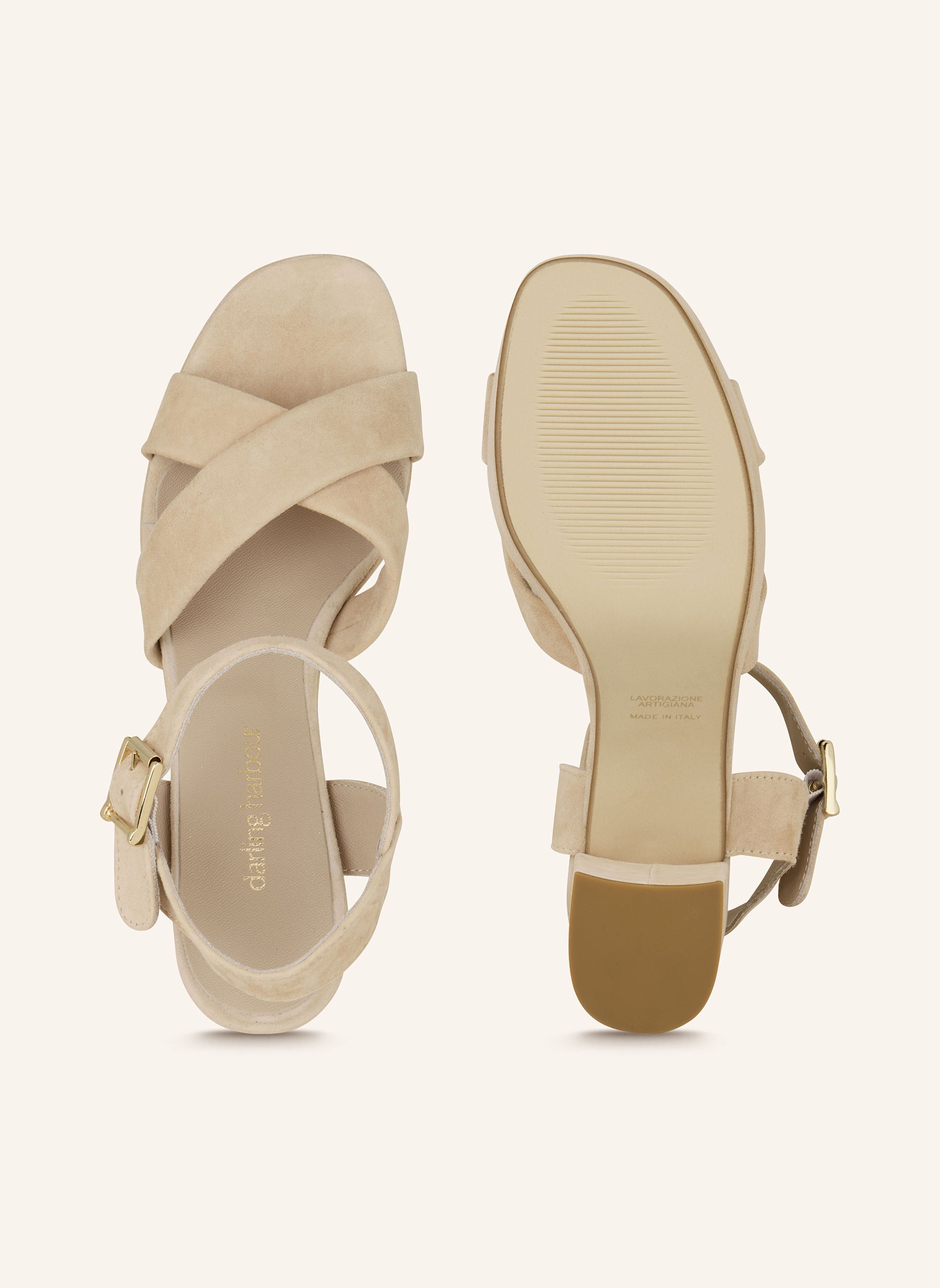 Thumbnail - Darling Harbour Plateau-Sandaletten beige