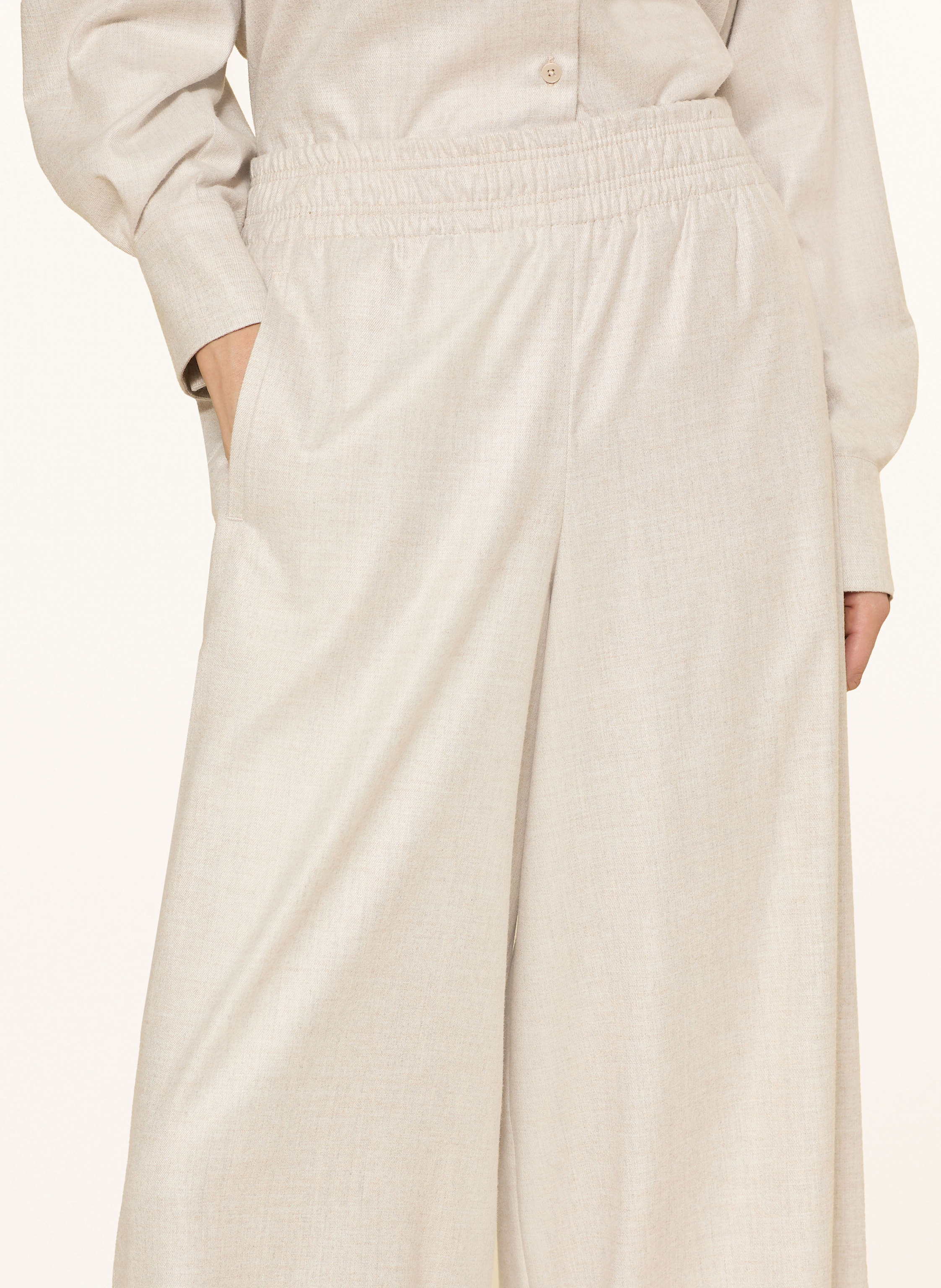 Thumbnail - Drykorn Marlenehose Ceiling Aus Flanell beige