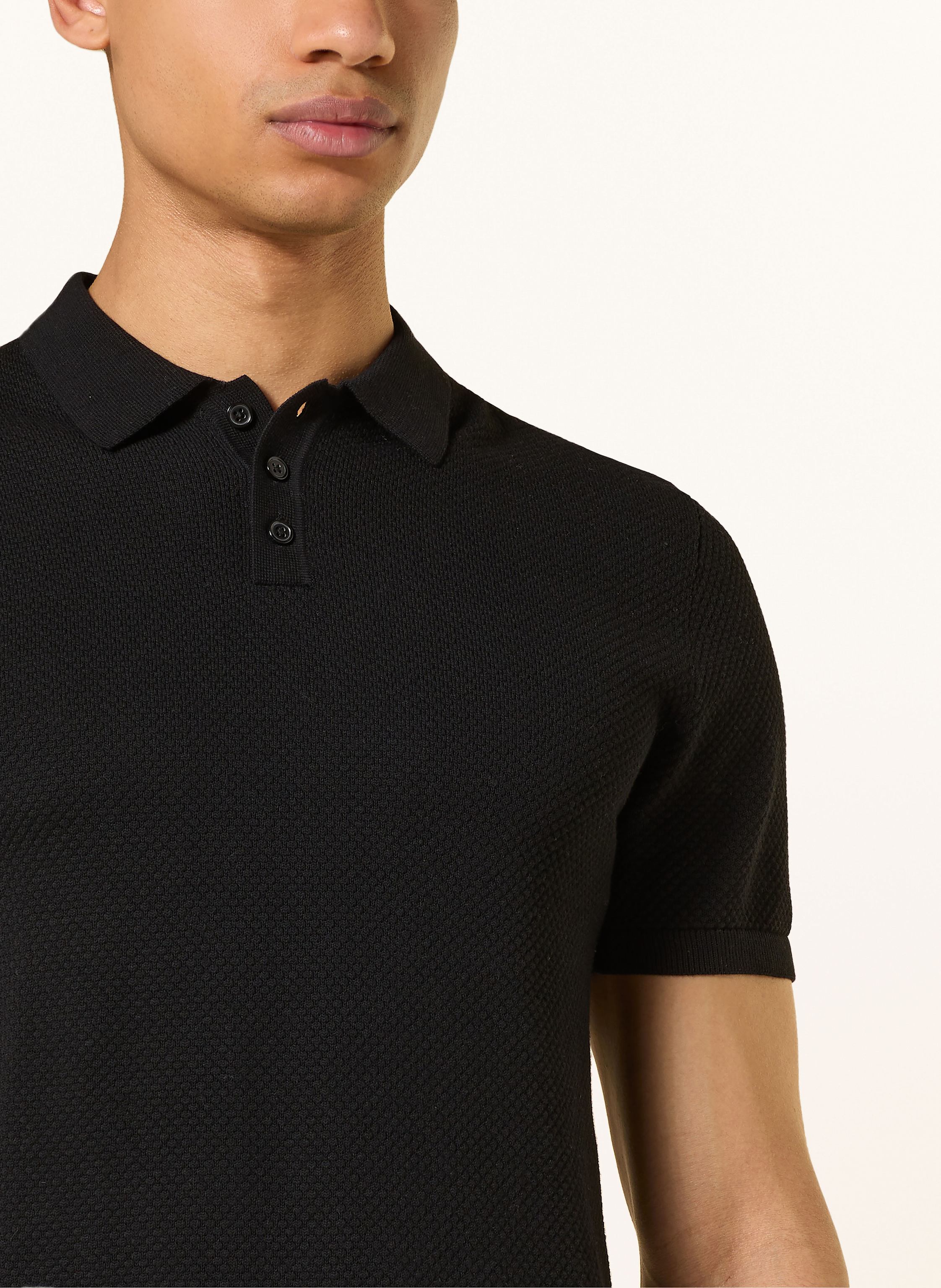 Thumbnail - Drykorn Strick-Poloshirt Triton Regular Fit schwarz