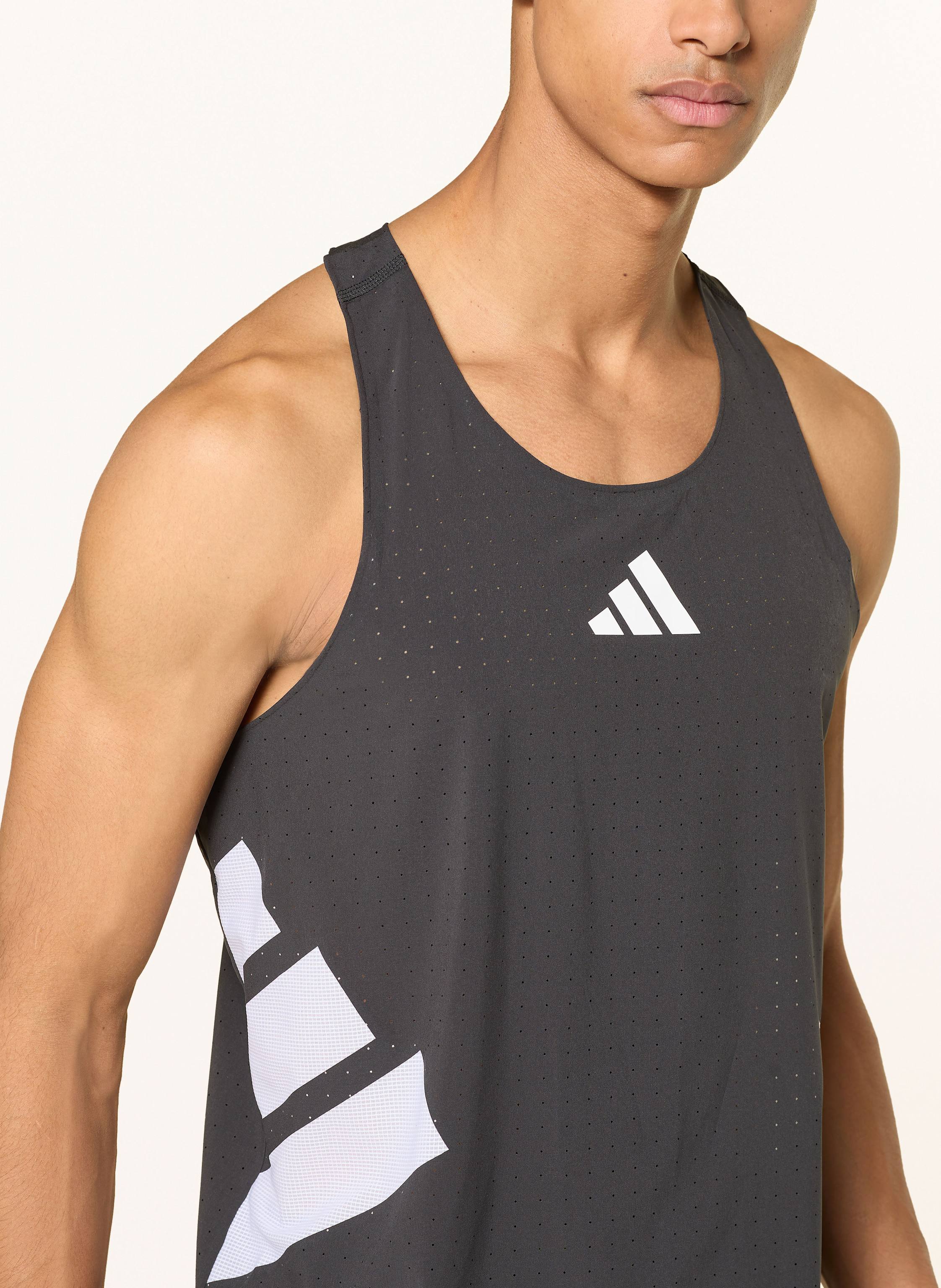 Thumbnail - Adidas Tanktop Adizero Road To Records Singlet schwarz
