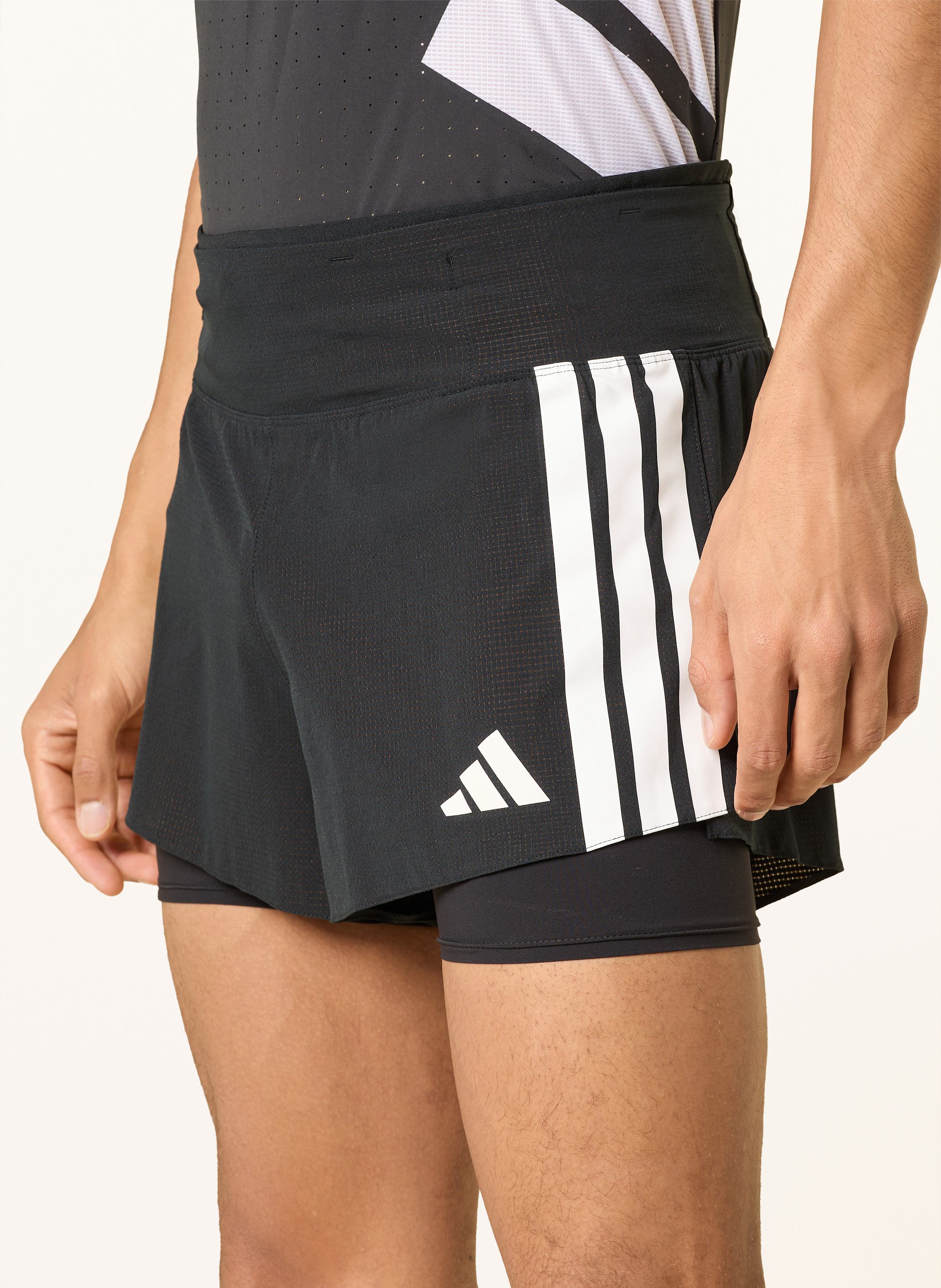 Thumbnail - Adidas 2-In-1-Laufshorts Adizero Running 2-In-1 Gel Pocket schwarz